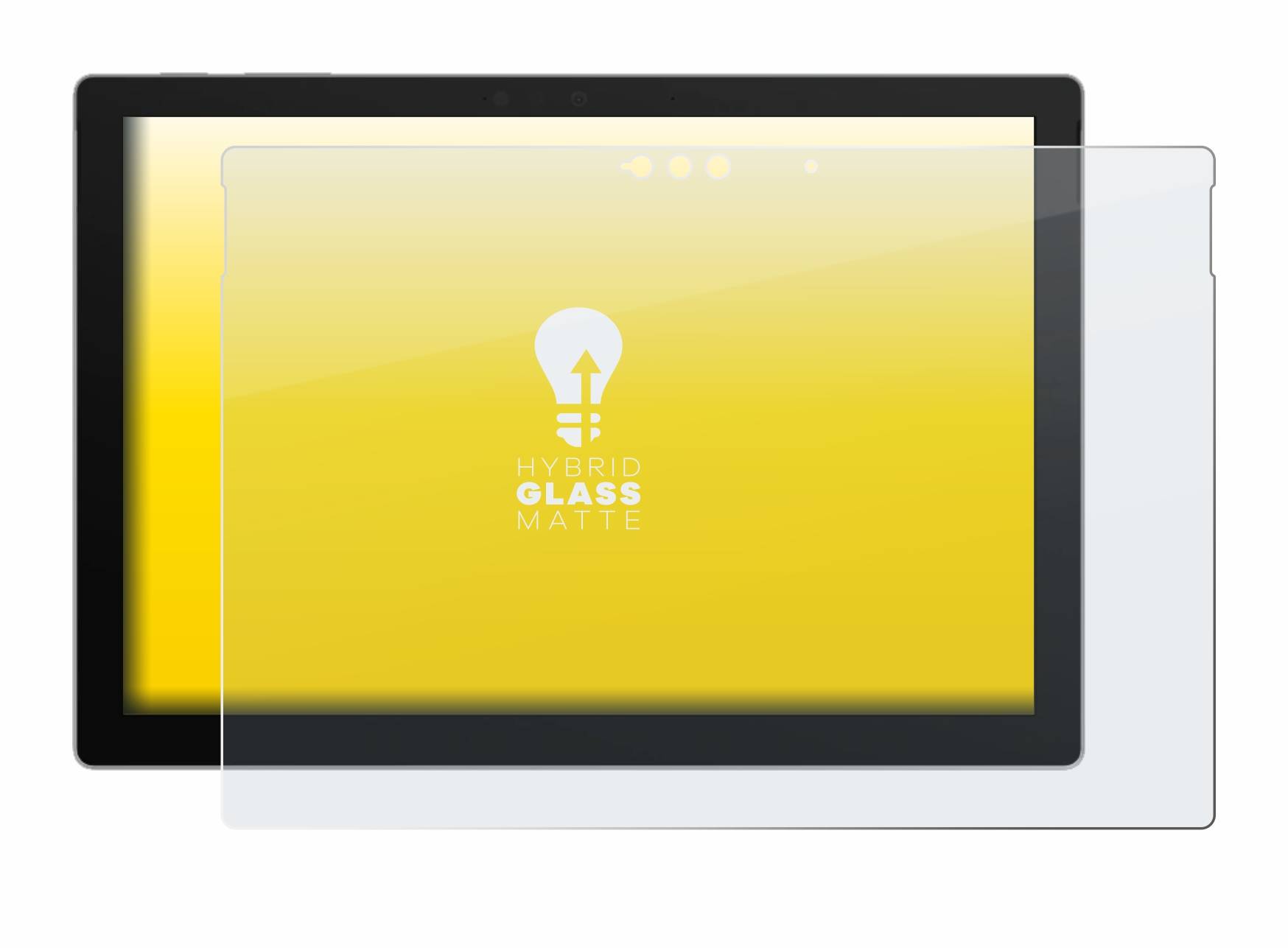 upscreen Flexible Schutz Glas Folie für Microsoft Surface Pro 7 Plus Schutzglas 9H Hybridglas Matt Entspiegelt
