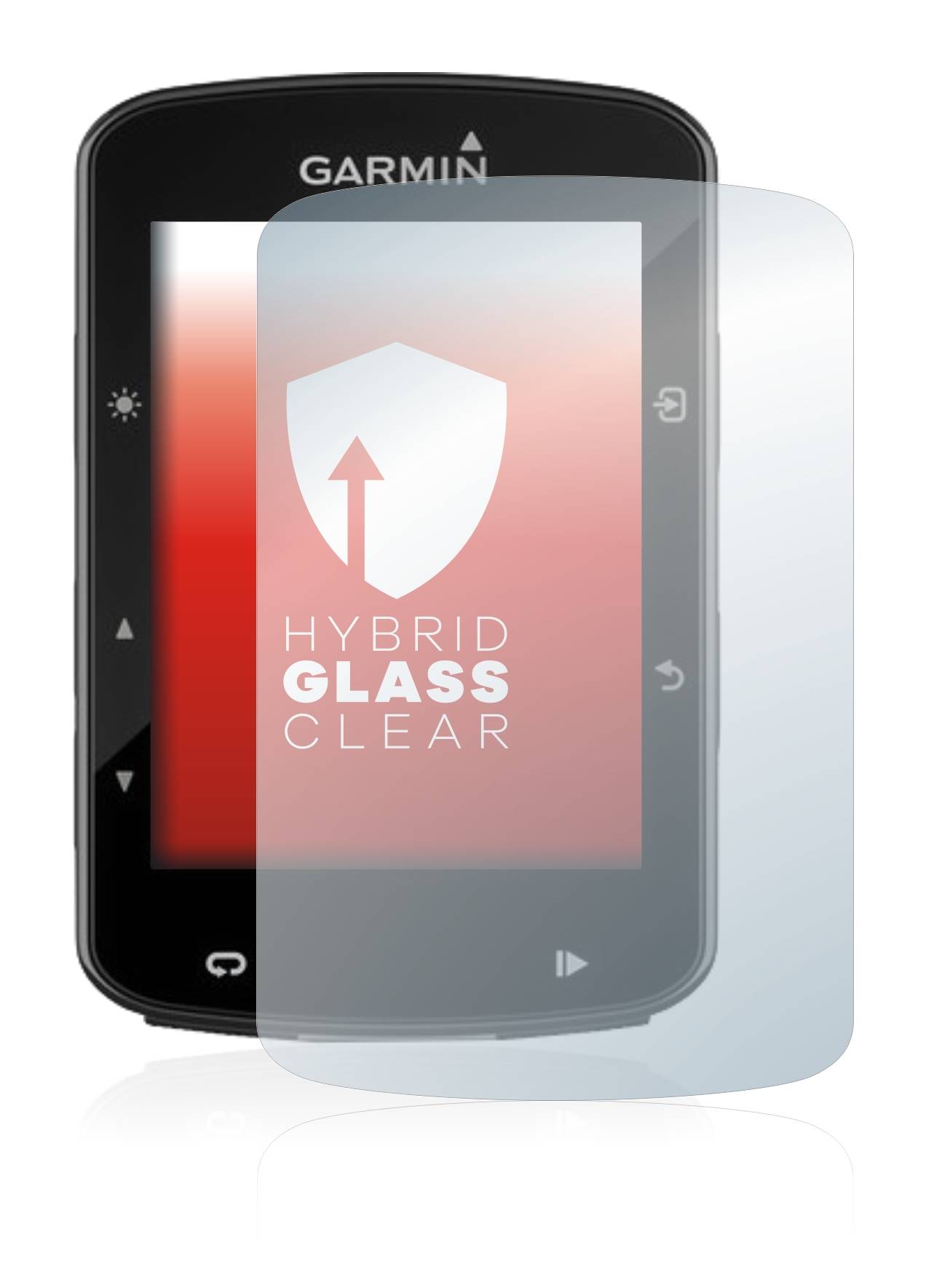 upscreen Hybrid Glass Clear Premium Schutzglas Folie für Garmin Edge 520