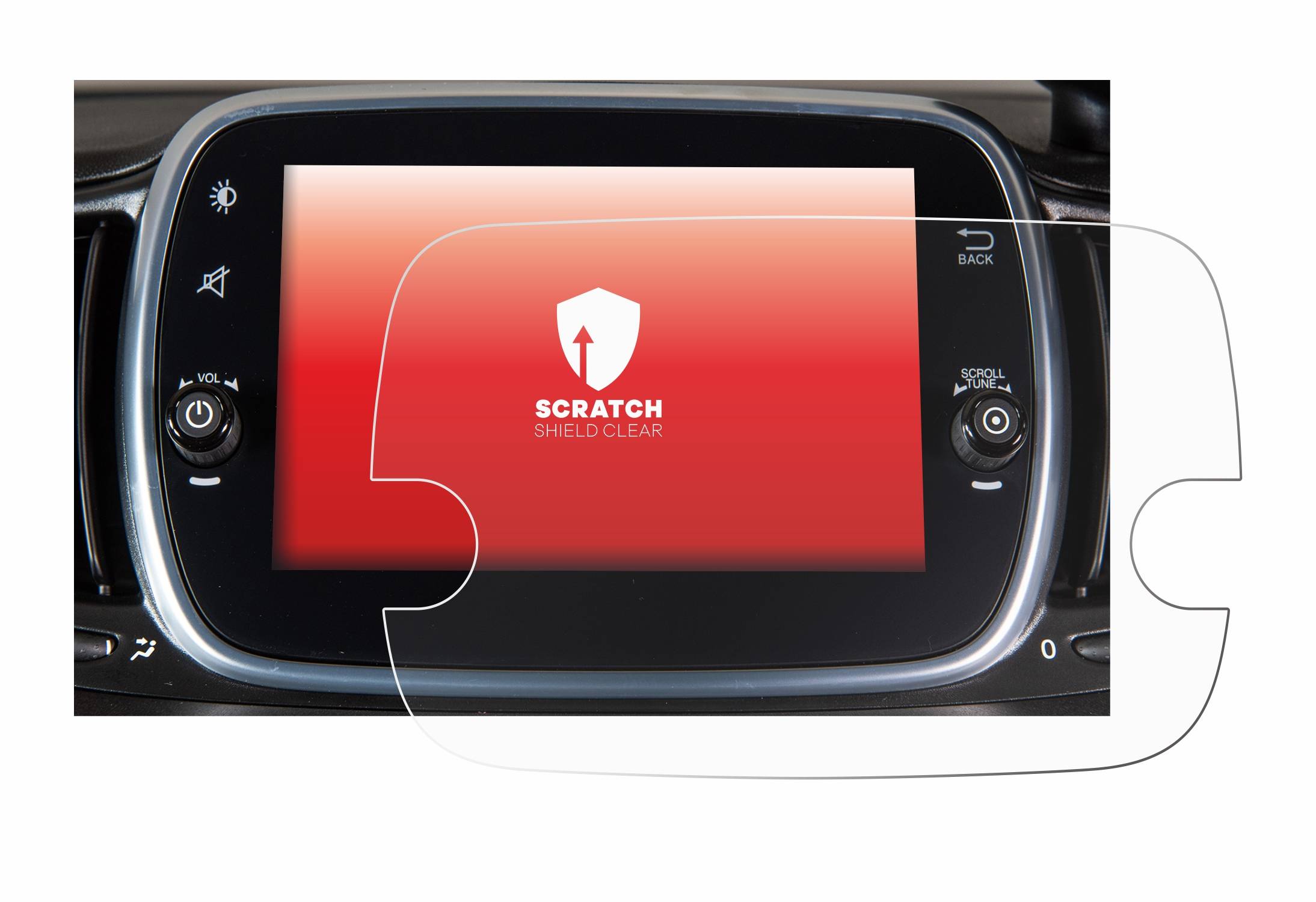 upscreen Schutzfolie für Fiat 595 Abarth Uconnect 7" Kratzschutz Anti-Fingerprint Klar