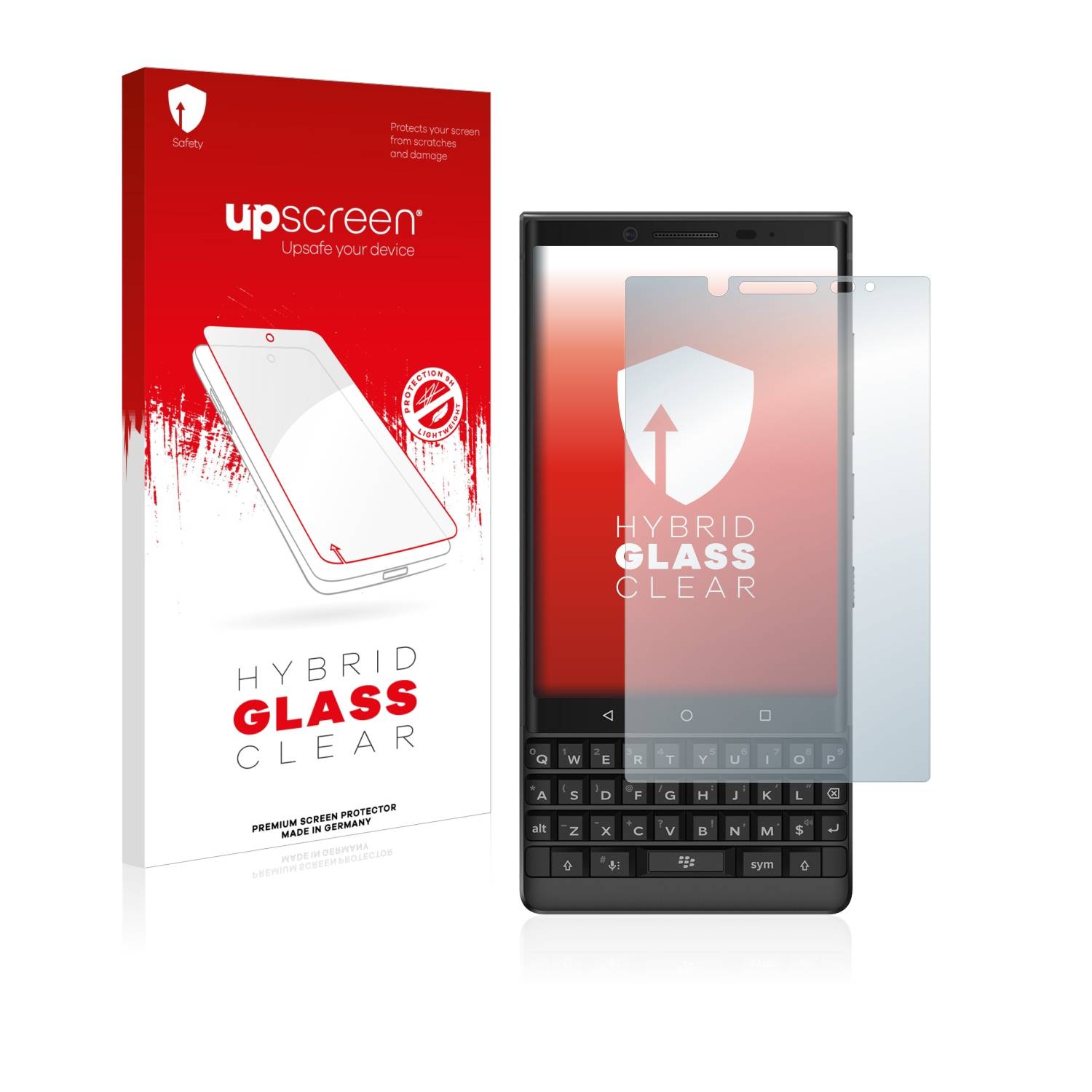 upscreen Hybrid Glas Schutz-Folie für BlackBerry Key2