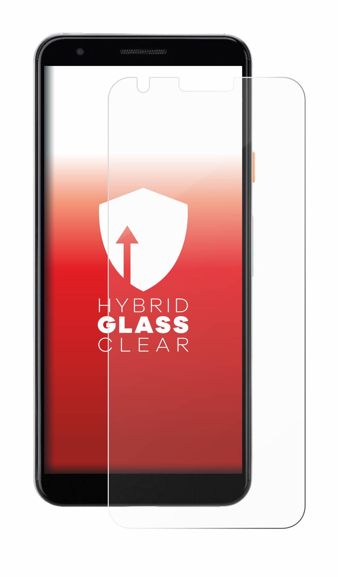 upscreen Flexible Schutz Glas Folie für Google Pixel 3a Schutzglas 9H Hybridglas Klar