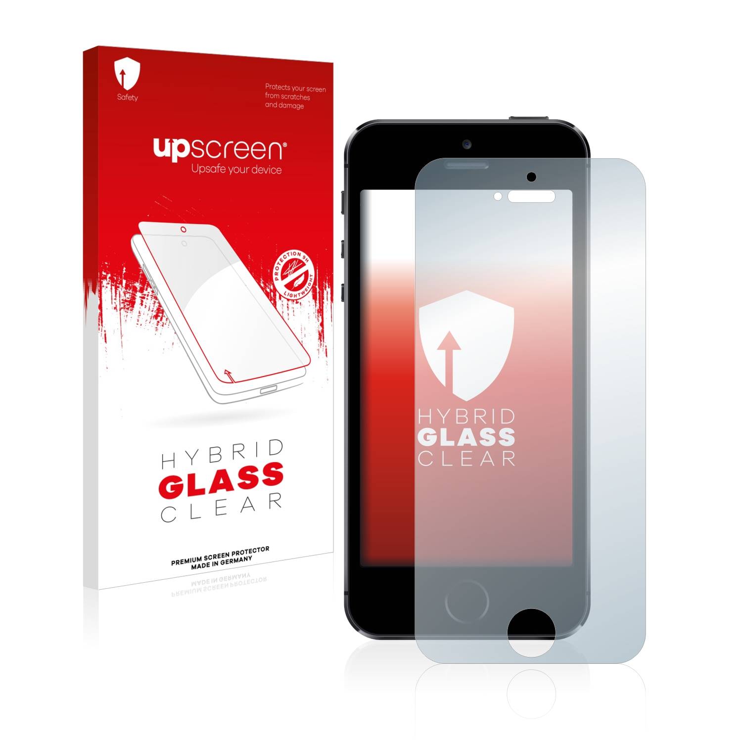 upscreen Flexible Schutz Glas Folie für Apple iPhone 5 / 5S / 5C / SE 2016 Schutzglas 9H Hybridglas Klar