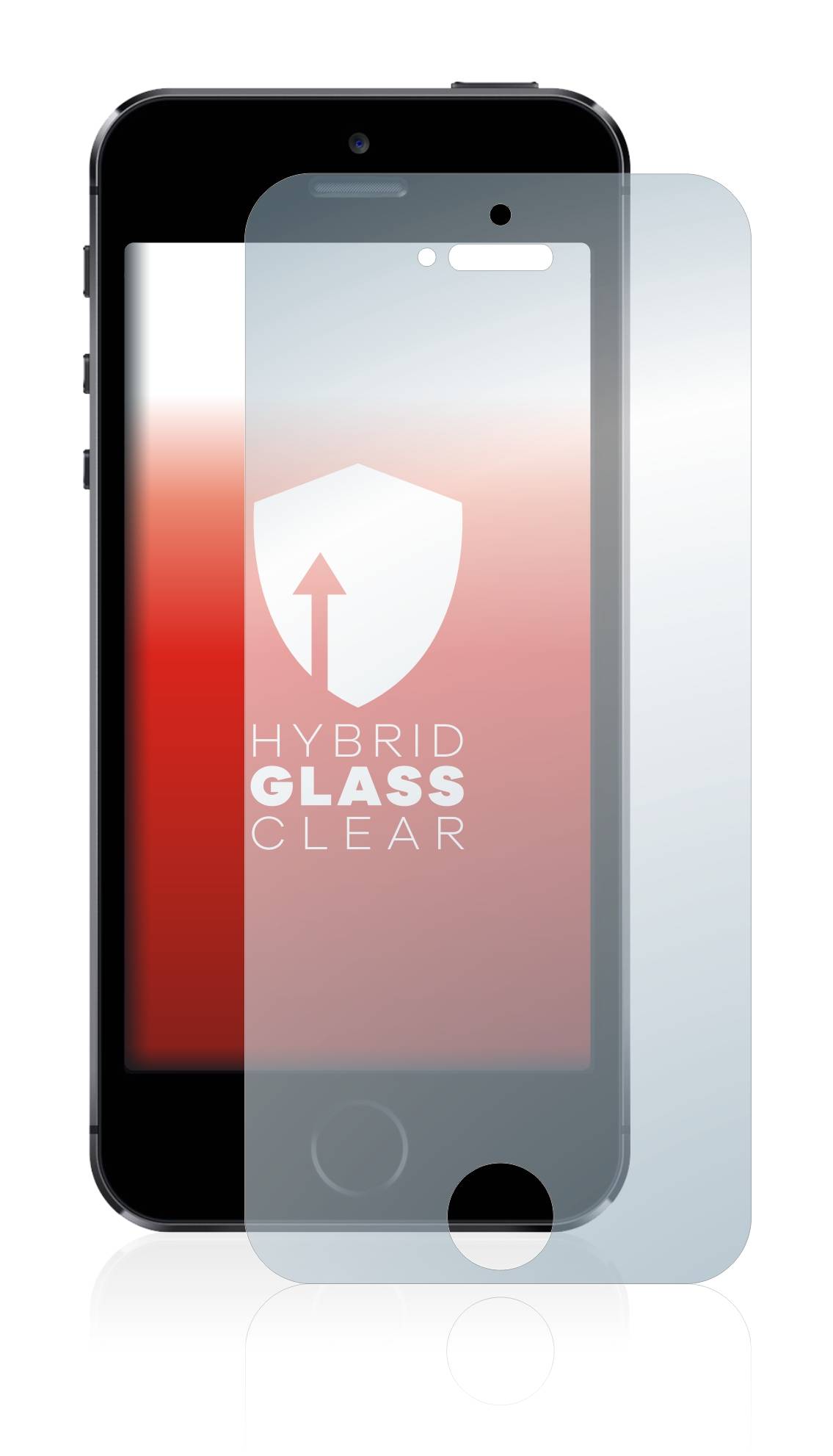 upscreen Flexible Schutz Glas Folie für Apple iPhone 5 / 5S / 5C / SE 2016 Schutzglas 9H Hybridglas Klar