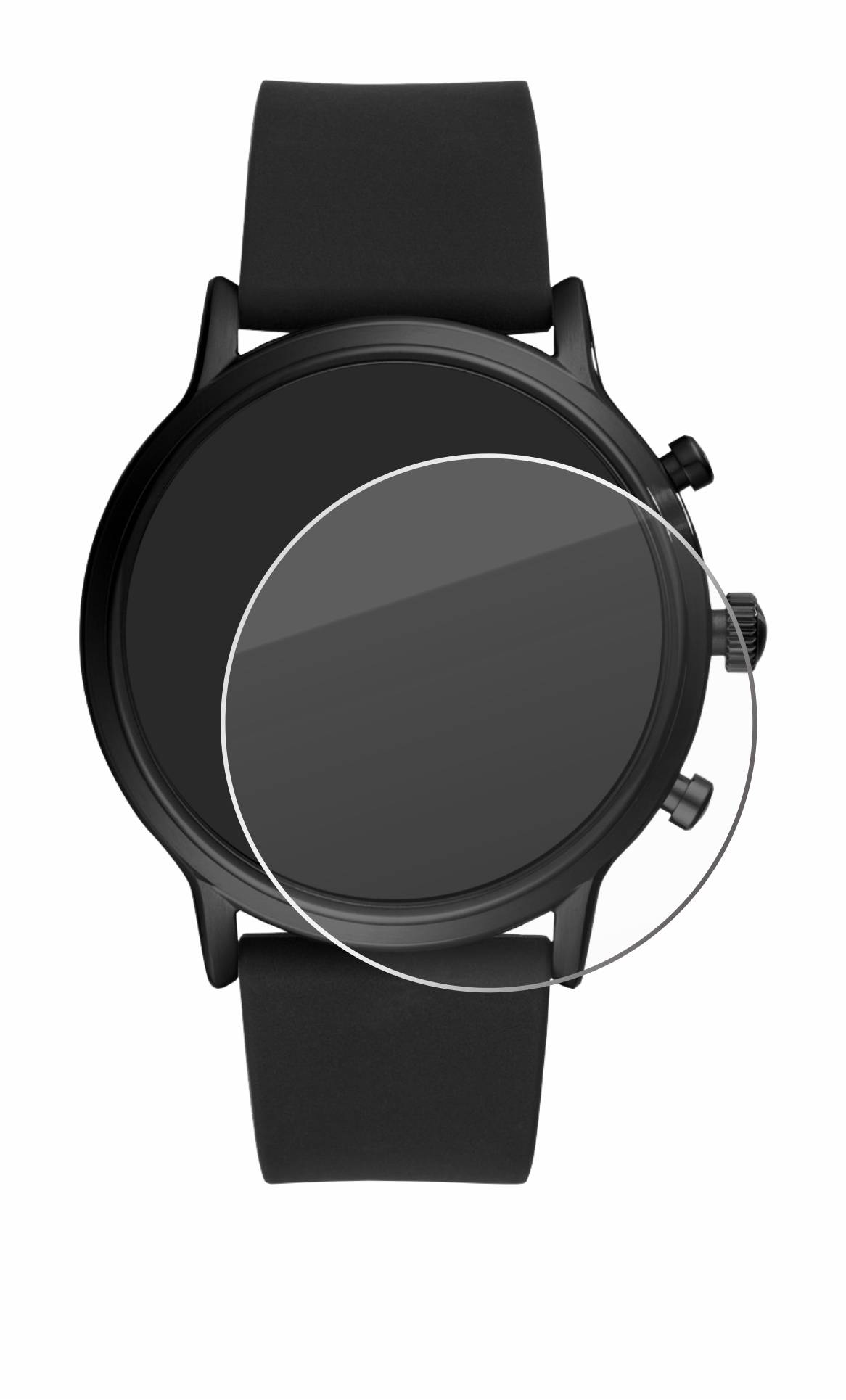 Savvies Schutzglas für Fossil The Carlyle HR (5.Gen) Echtglas 9H-Härte klar