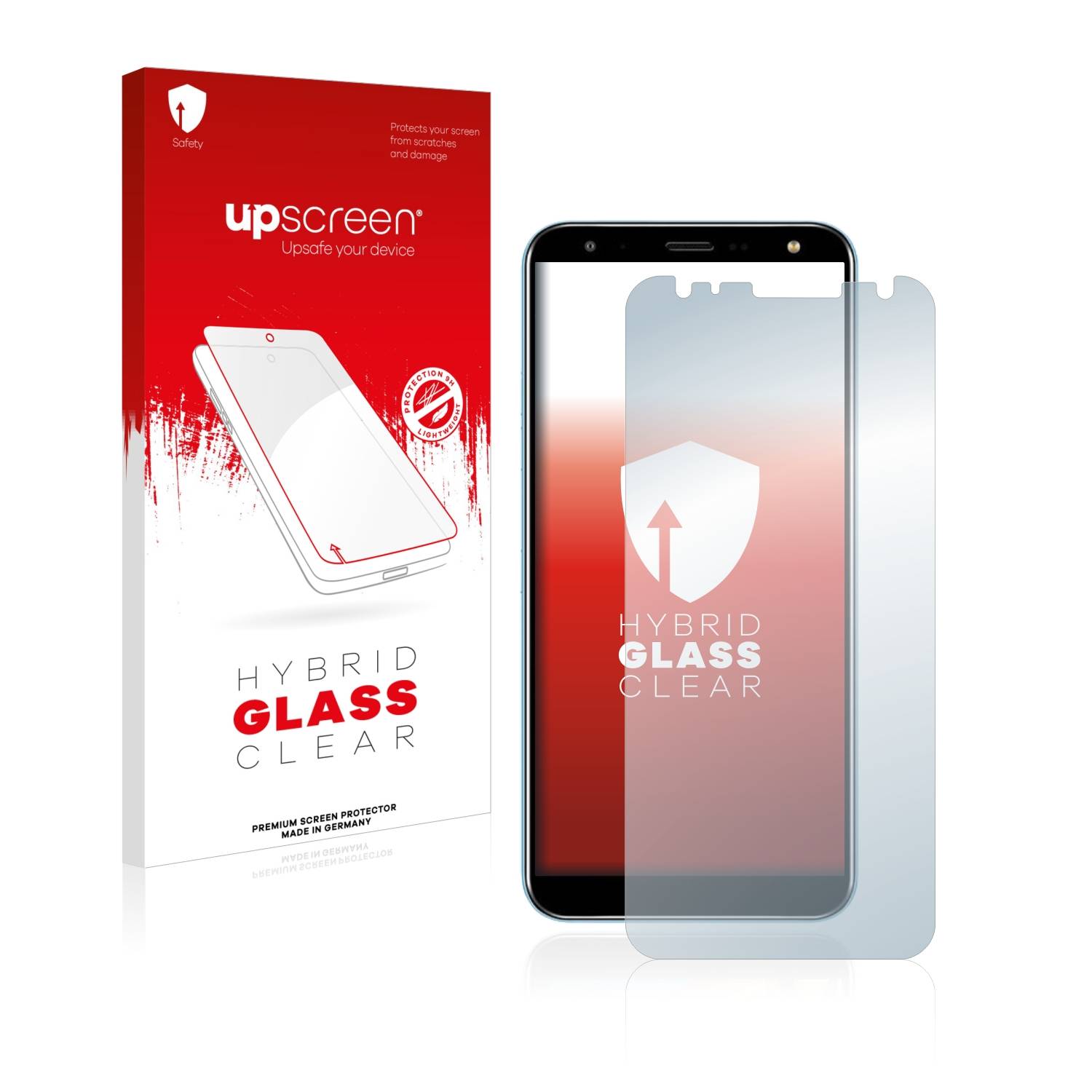 upscreen Flexible Panzerglasfolie für LG K40 Schutzglas 9H Hybridglas Klar
