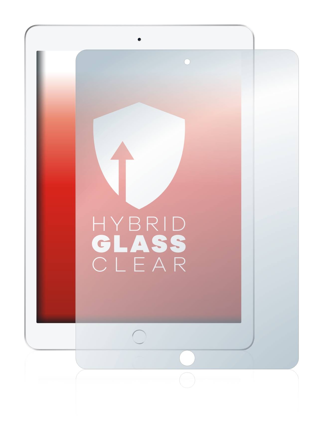 upscreen Flexible Schutz Glas Folie für Apple iPad Air / Air 2 / Pro (9.7) Schutzglas 9H Hybridglas Klar