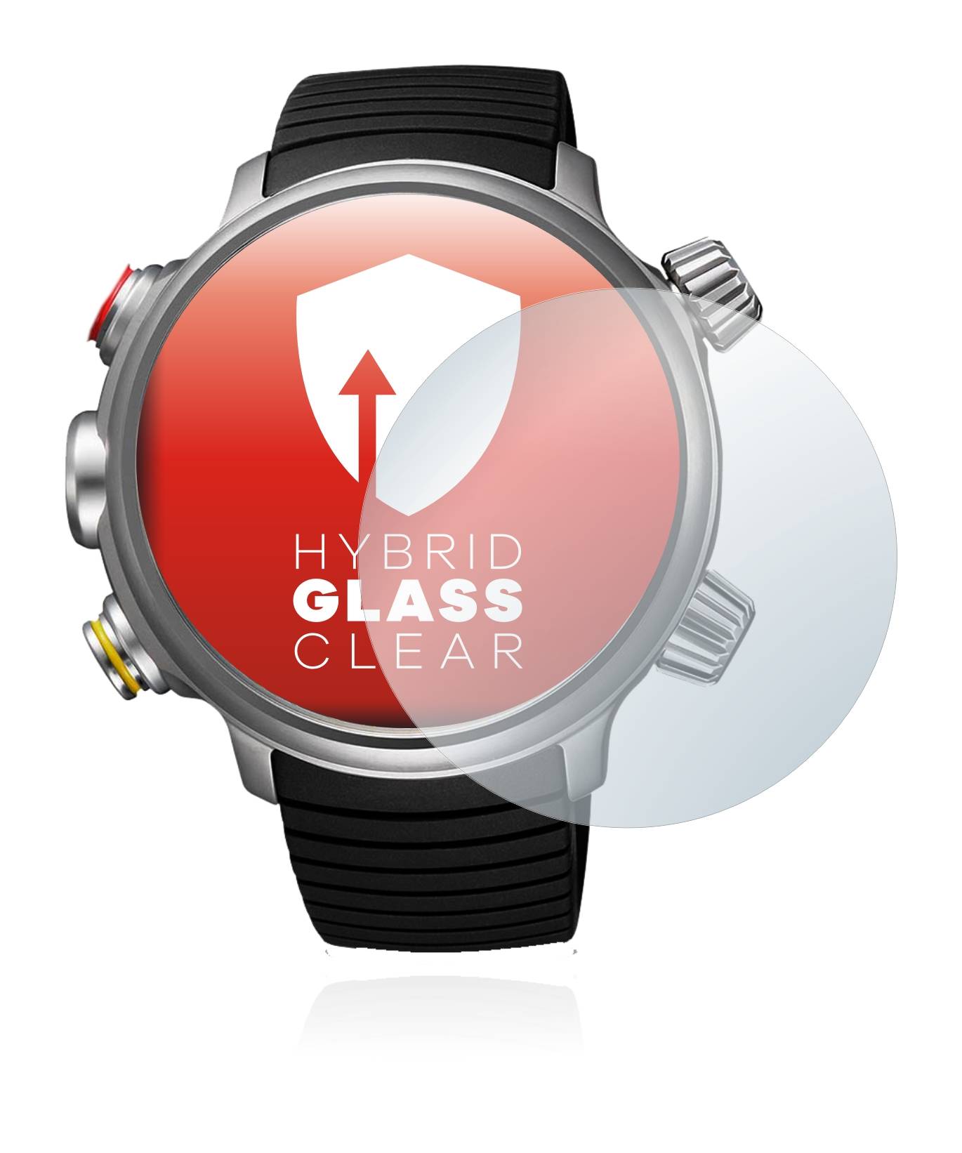upscreen Hybrid Glass Clear Premium Schutzglas Folie für Citizen Promaster Land