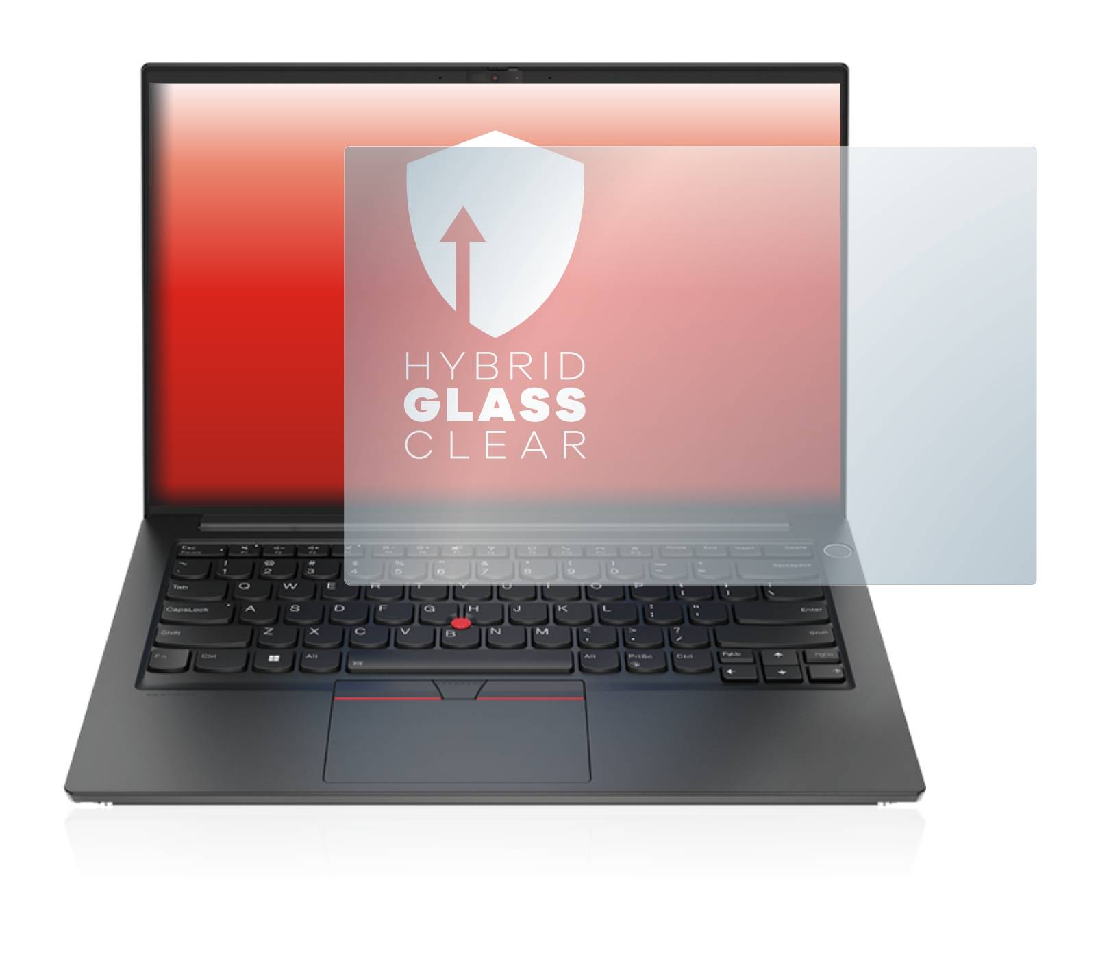 upscreen Hybrid Glass Clear Premium Schutzglas Folie für Lenovo ThinkPad E14 (4.