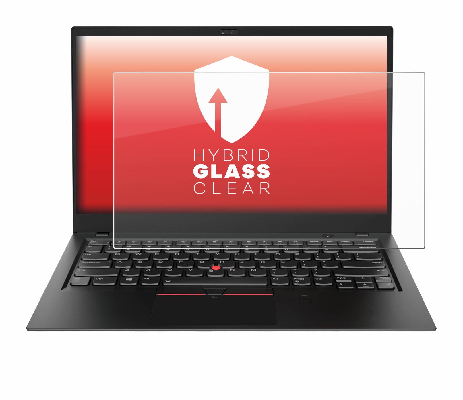 upscreen Hybrid Glass Clear Premium Schutzglas Folie für Lenovo ThinkPad X1 Carbon (6.