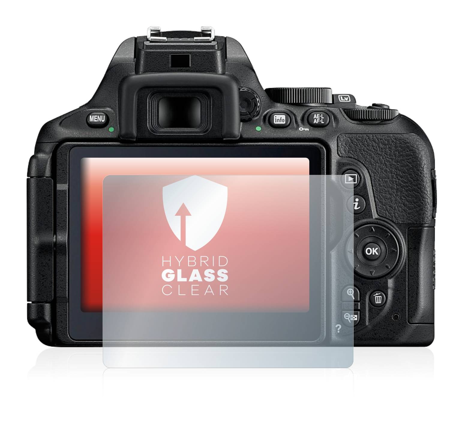 upscreen Flexible Schutz Glas Folie für Nikon D5600 Schutzglas 9H Hybridglas Klar