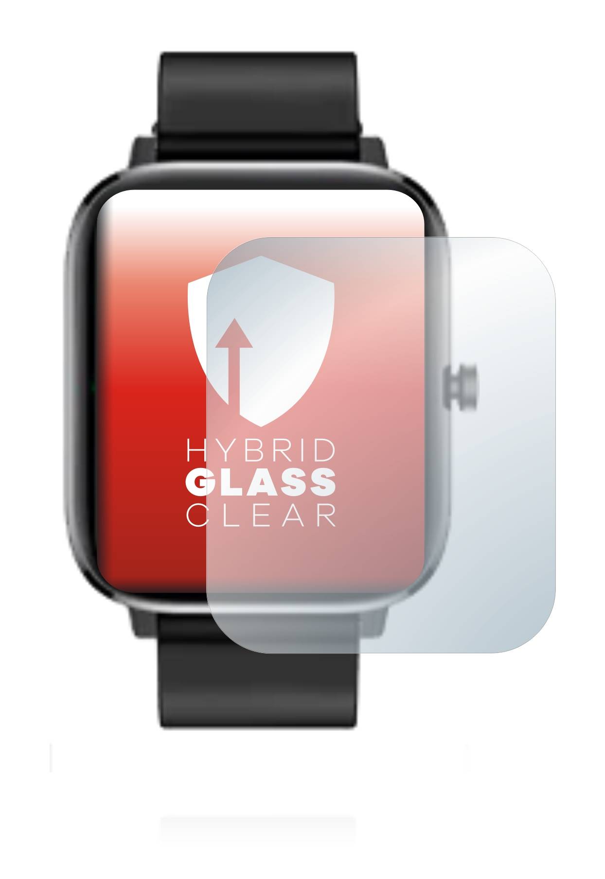 upscreen Hybrid Glass Clear Premium Schutzglas Folie für XWatch Pro Elite