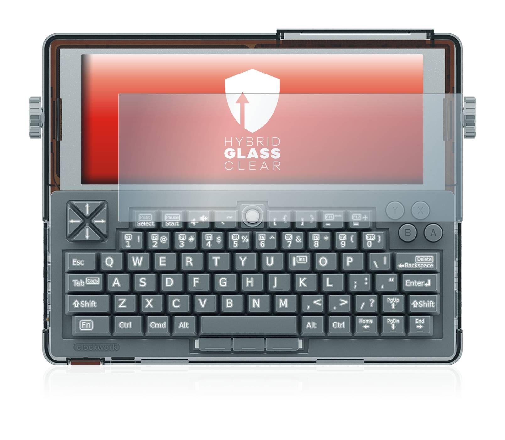 upscreen Hybrid Glass Clear Premium Schutzglas Folie für ClockworkPi