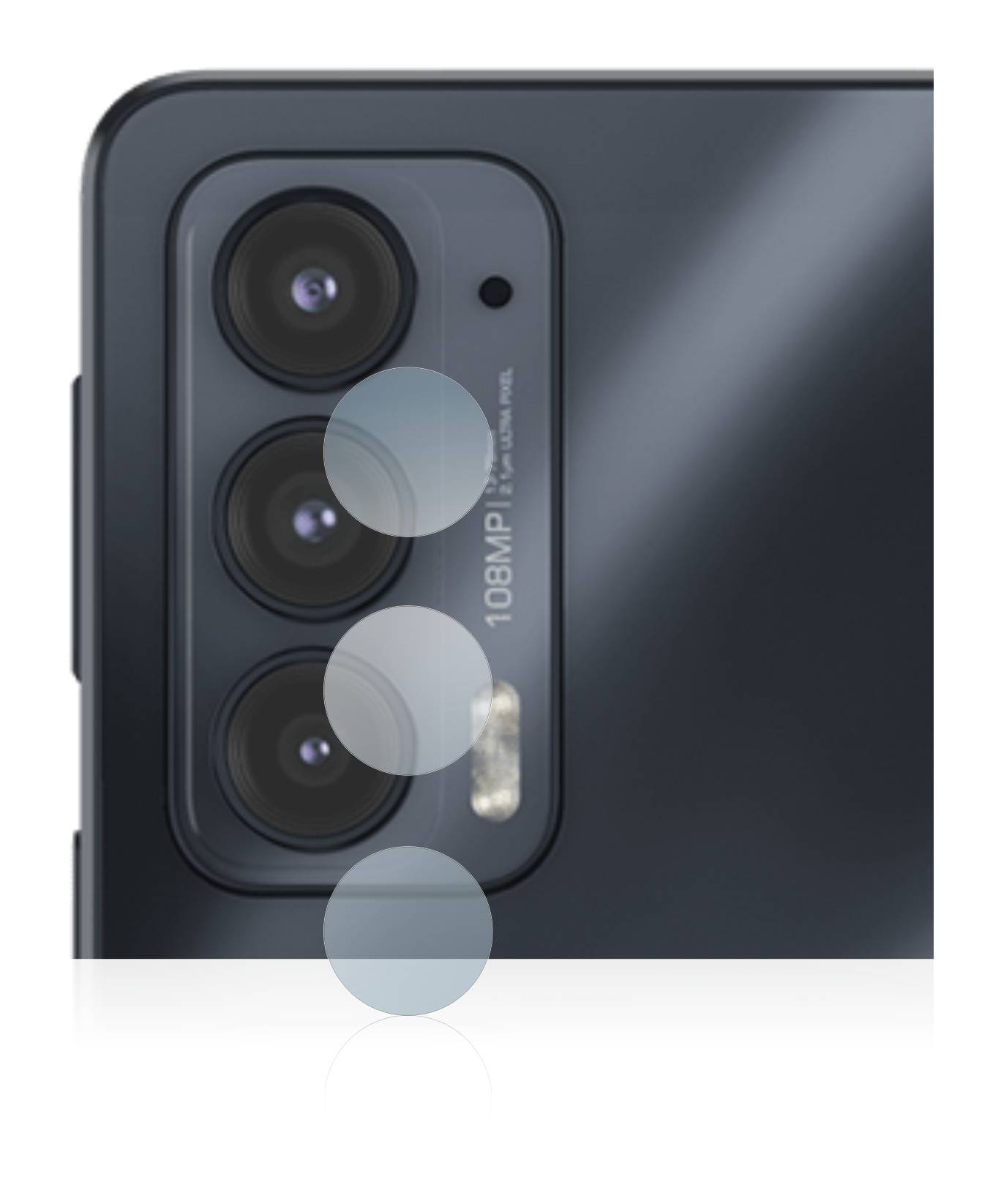 upscreen Flexible Schutz Glas Folie für Motorola Edge 20 (NUR Kameraschutz) Schutzglas 9H Hybridglas Klar