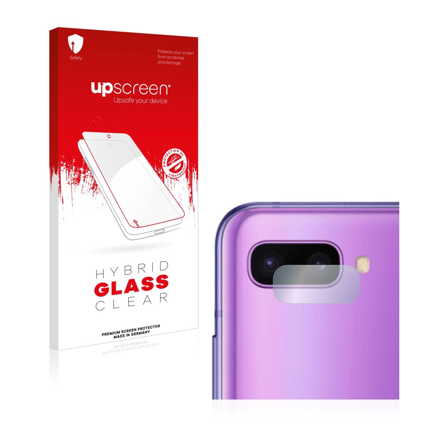 upscreen Flexible Panzerglasfolie für Samsung Galaxy Z Flip / 5G (Kamera) Schutzglas 9H Hybridglas Klar