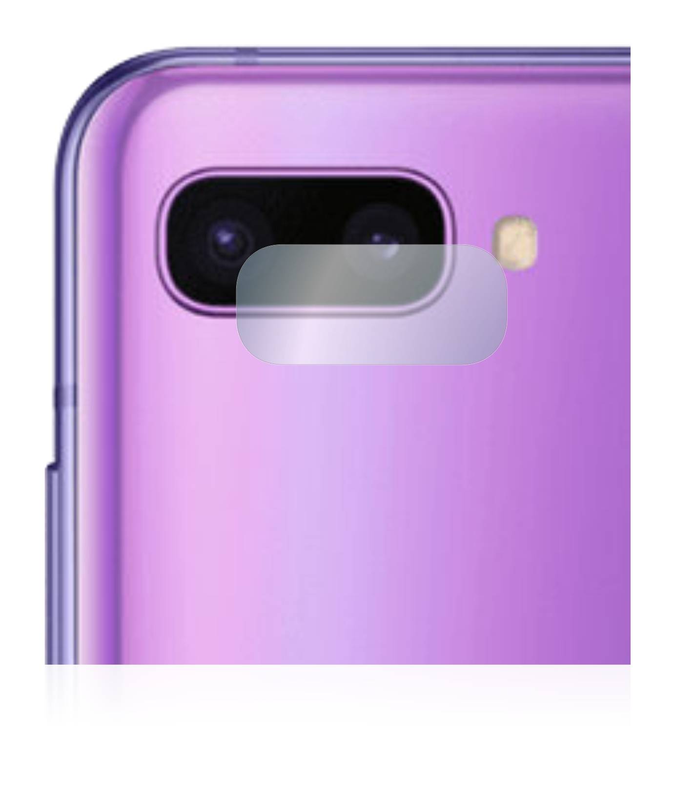 upscreen Flexible Panzerglasfolie für Samsung Galaxy Z Flip / 5G (Kamera) Schutzglas 9H Hybridglas Klar