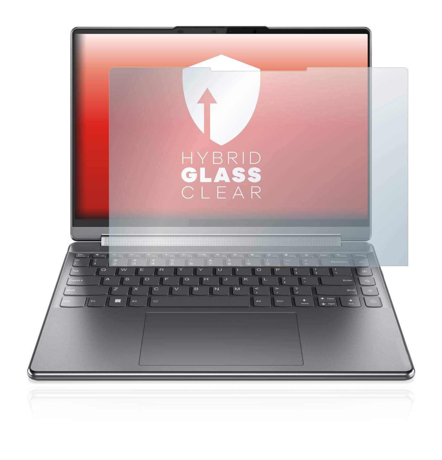 upscreen Hybrid Glass Clear Premium Schutzglas Folie für Lenovo Yoga 9i Gen 7 (14 Intel)