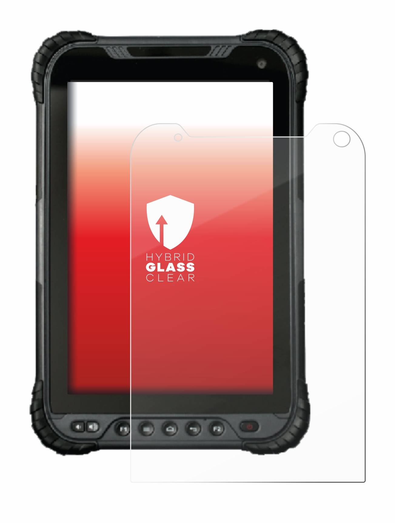 upscreen Flexible Schutz Glas Folie für UniStrong UT30 8" Schutzglas 9H Hybridglas Klar