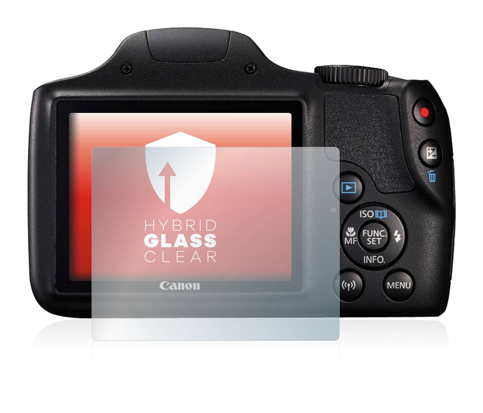 upscreen Hybrid Glass Clear Premium Schutzglas Folie für Canon PowerShot SX540