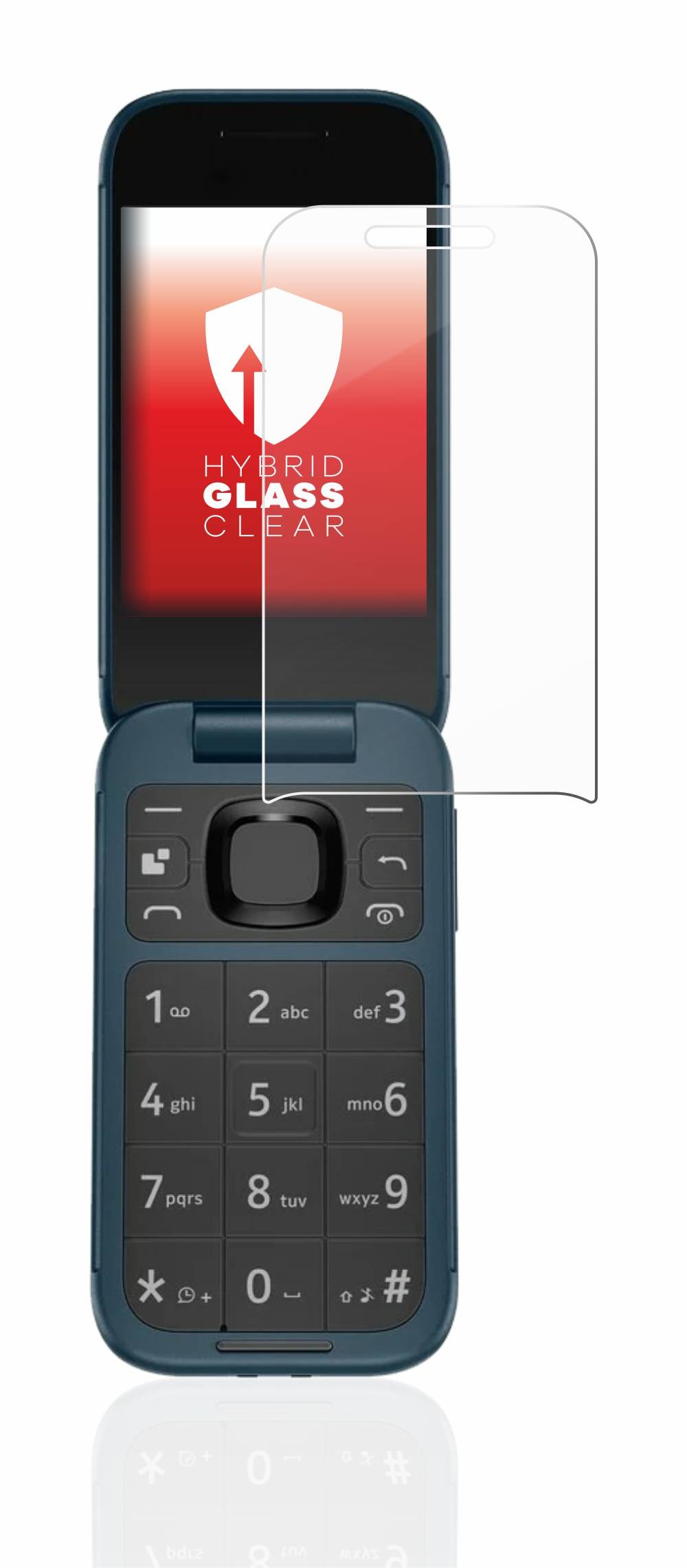 upscreen Flexible Panzerglasfolie für Nokia 2660 Flip Schutzglas 9H Hybridglas Klar
