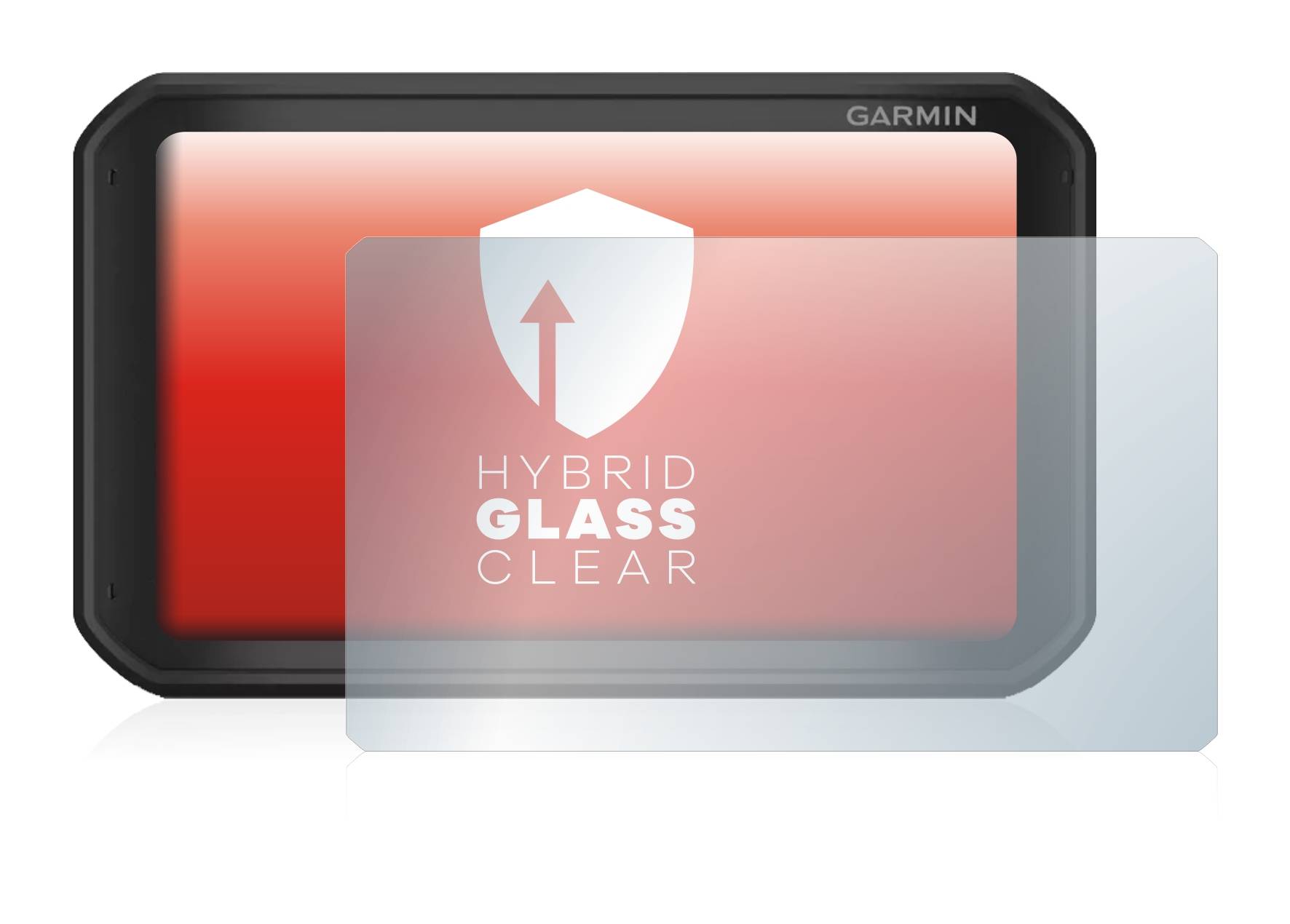 upscreen Hybrid Glass Clear Premium Schutzglas Folie für Garmin