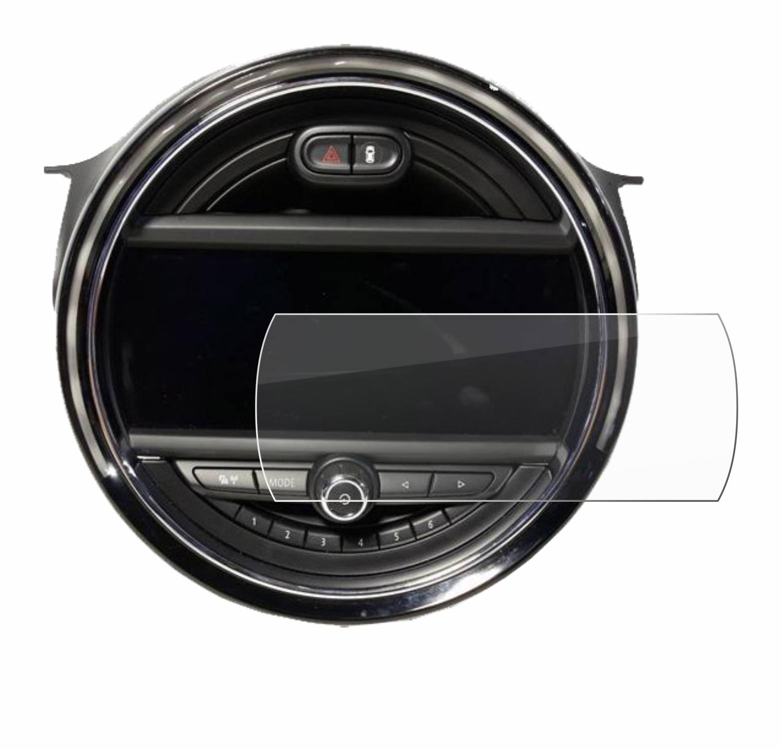 upscreen Hybrid Glass Clear Premium Schutzglas Folie für Mini Cooper F56 (8.8)