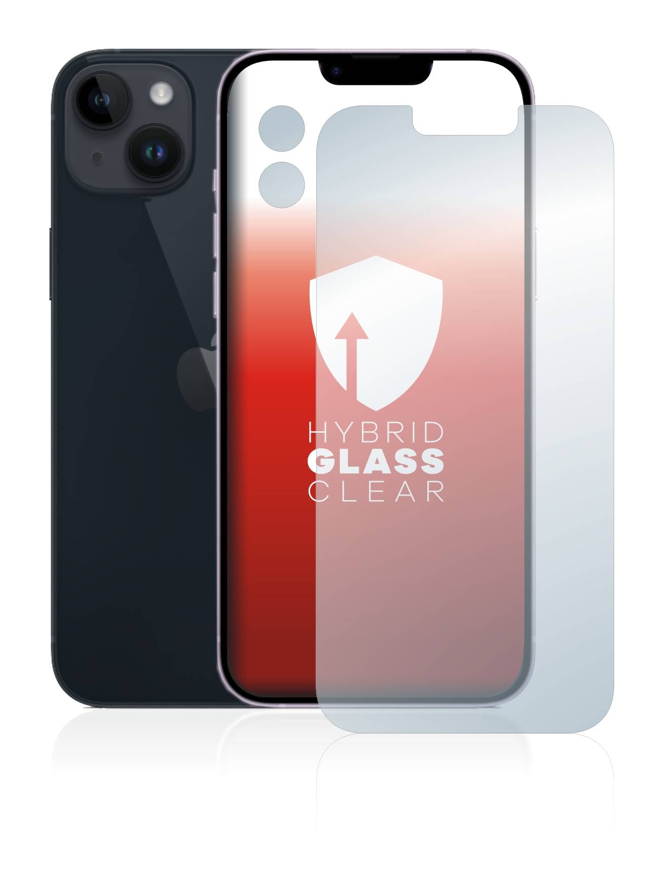 upscreen Flexible Schutz Glas Folie für Apple iPhone 14 Plus (Display+Kamera) Schutzglas 9H Hybridglas Klar