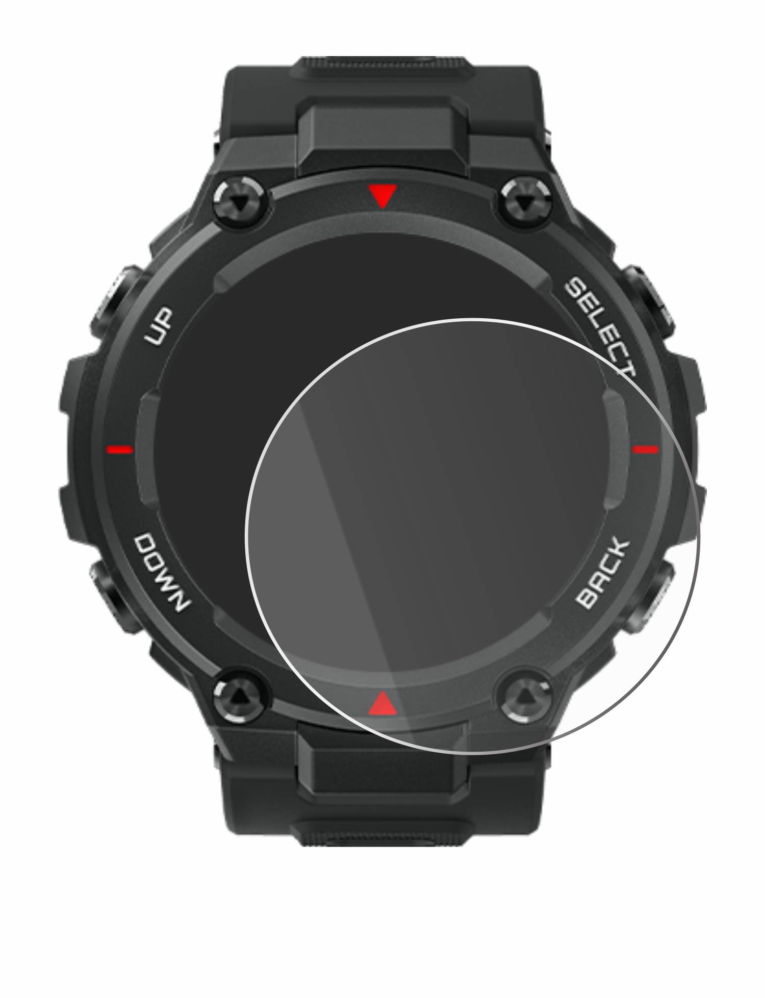 Savvies Schutzglas für Huami Amazfit T-Rex Echtglas 9H-Härte klar