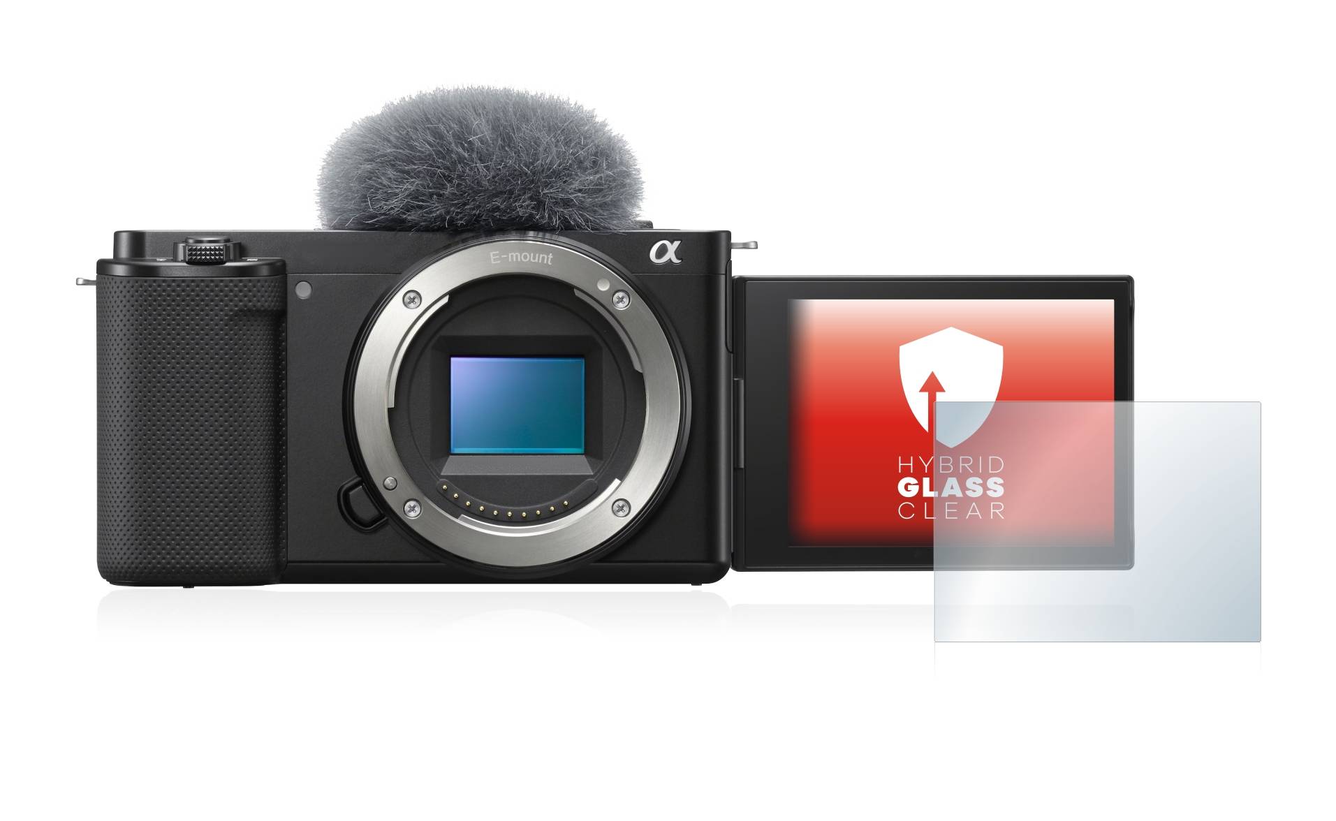 upscreen Hybrid Glass Clear Premium Schutzglas Folie für Sony Alpha