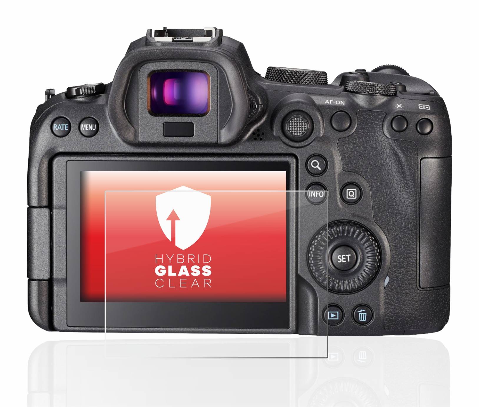 upscreen Flexible Schutz Glas Folie für Canon EOS R6 Schutzglas 9H Hybridglas Klar