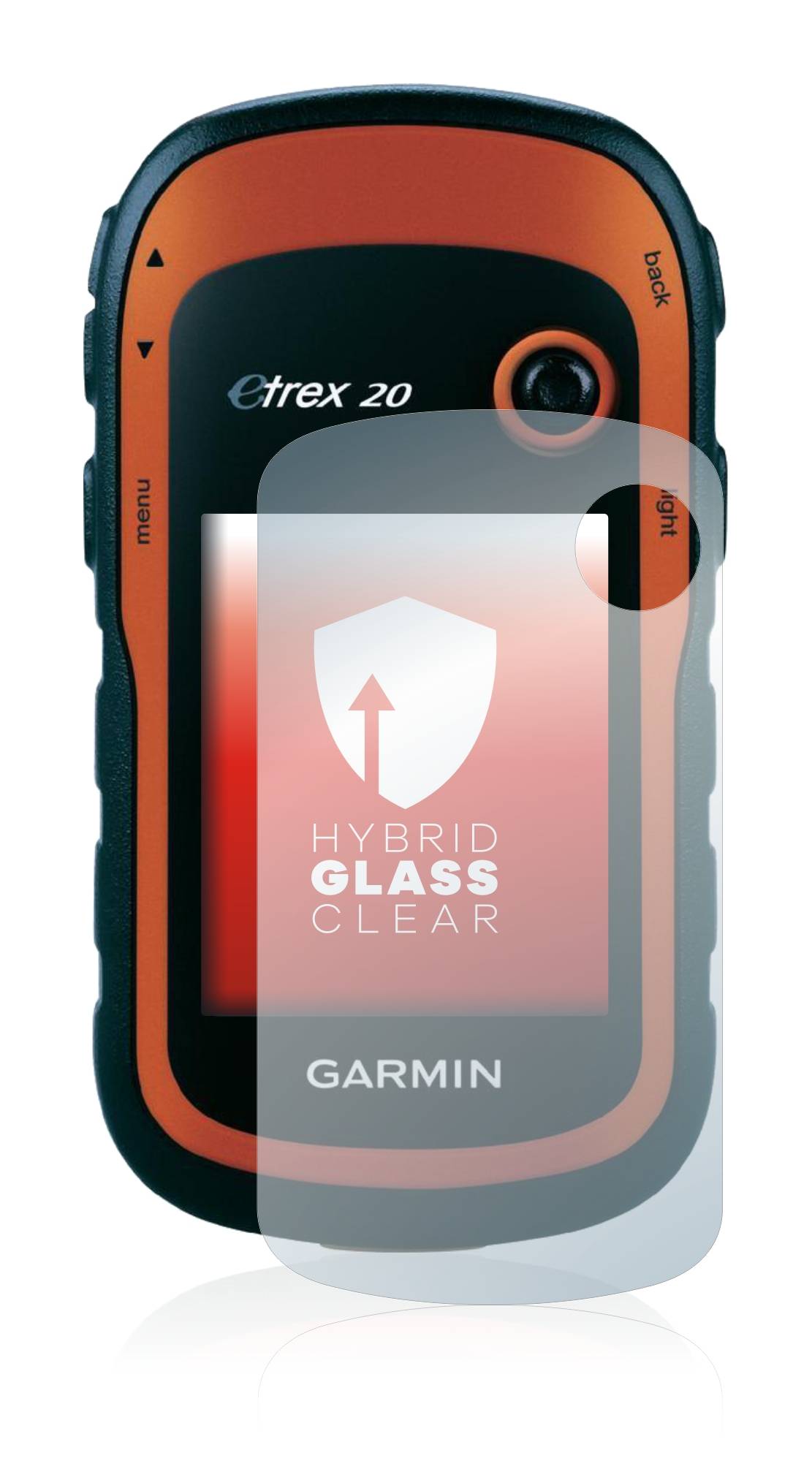 upscreen Hybrid Glass Clear Premium Schutzglas Folie für Garmin eTrex