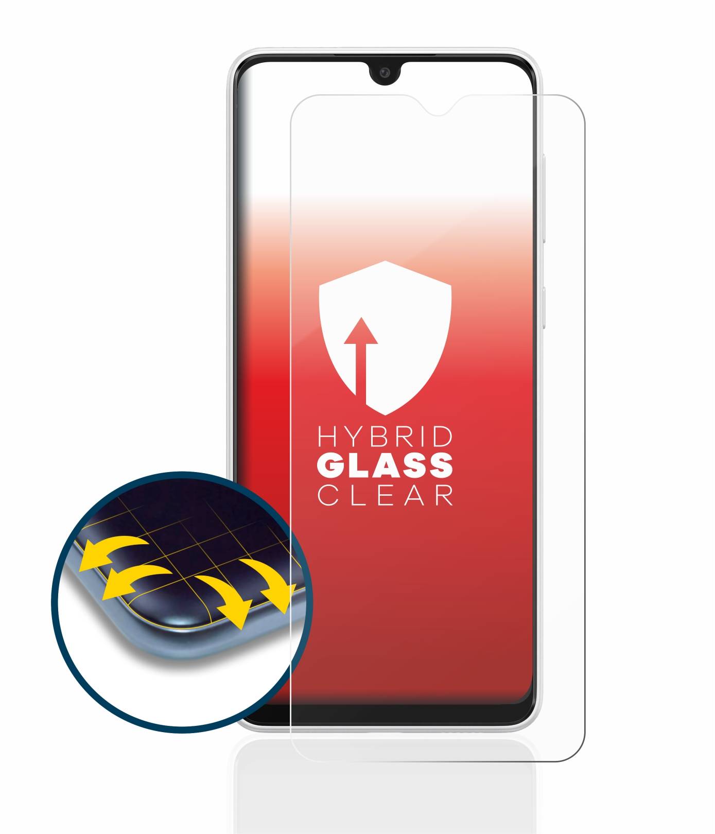 upscreen Flexible Schutz Glas Folie für Samsung Galaxy A03 Schutzglas 9H Hybridglas Klar
