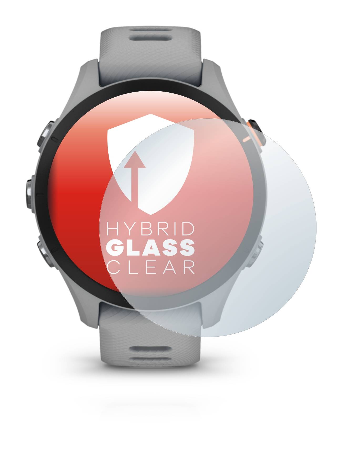 upscreen Flexible Schutz Glas Folie für Garmin Forerunner 255S Music Schutzglas 9H Hybridglas Klar