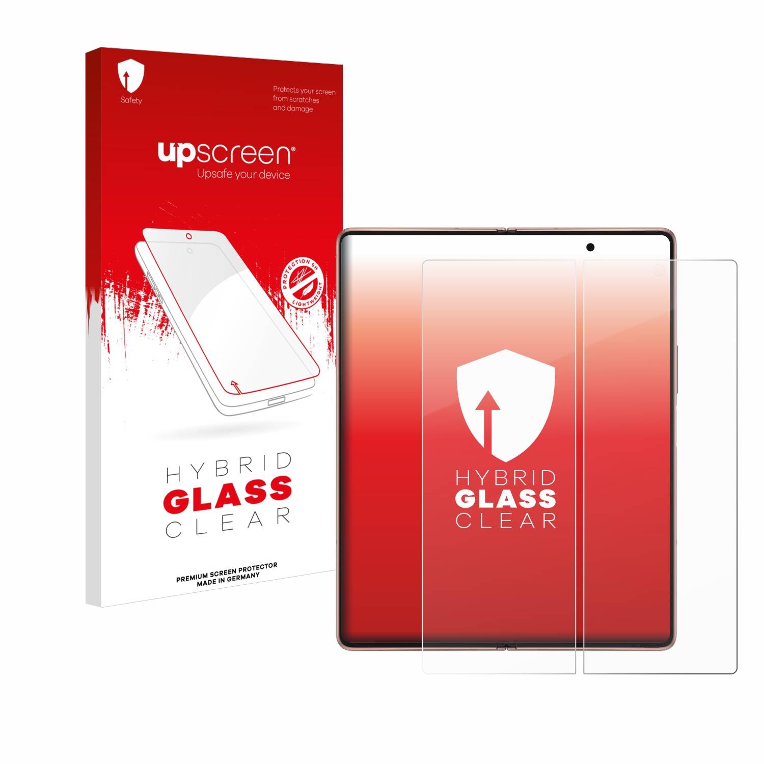 upscreen Flexible Schutz Glas Folie für Samsung Galaxy Z Fold 2 5G (Inneres Display) Schutzglas 9H Hybridglas Klar