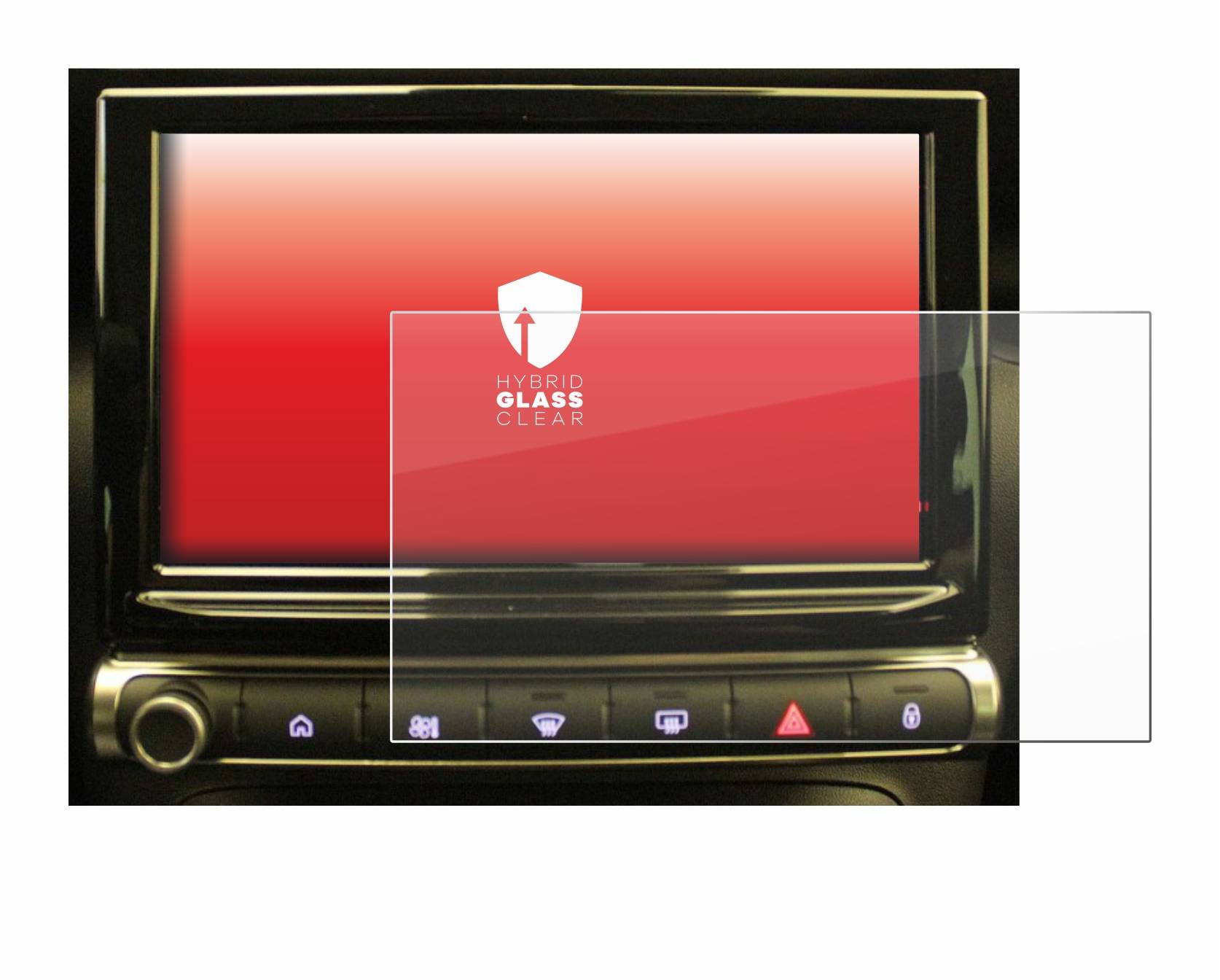 upscreen Flexible Schutz Glas Folie für Citroen C3 Aircross Infotainment System Schutzglas 9H Hybridglas Klar