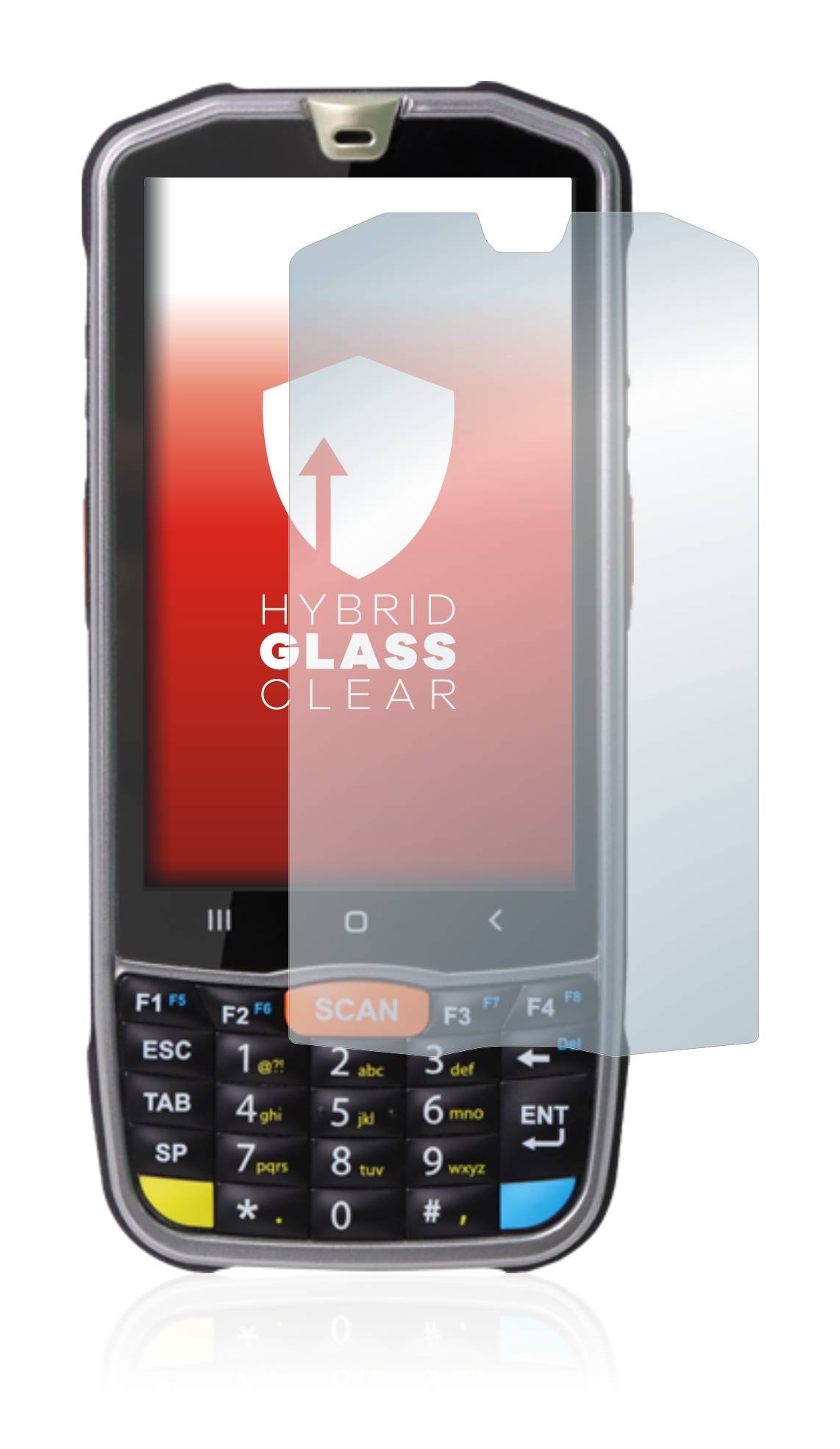 upscreen Hybrid Glass Clear Premium Schutzglas Folie für Point Mobile