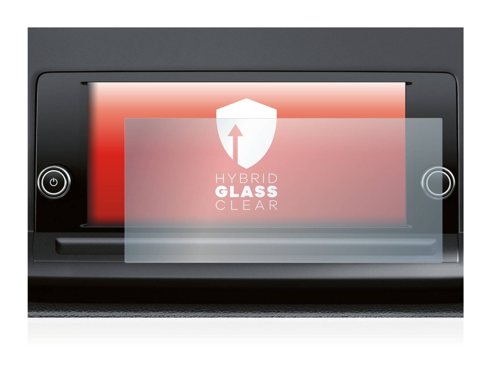 upscreen Hybrid Glass Clear Premium Schutzglas Folie für Volkswagen Golf Variant 2022
