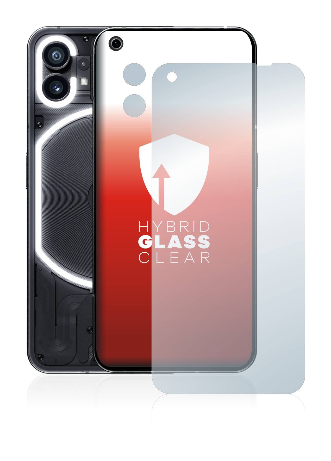 upscreen Flexible Schutz Glas Folie für Nothing Phone (1) (Display+Kamera) Schutzglas 9H Hybridglas Klar