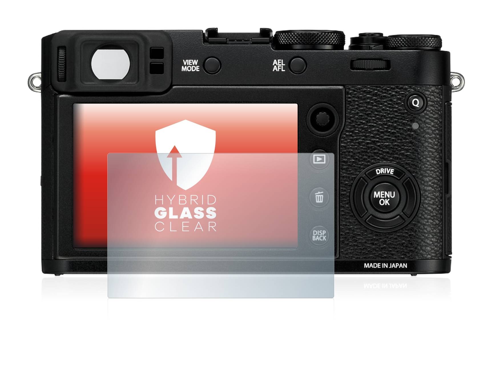 upscreen Hybrid Glass Clear Premium Schutzglas Folie für Fujifilm