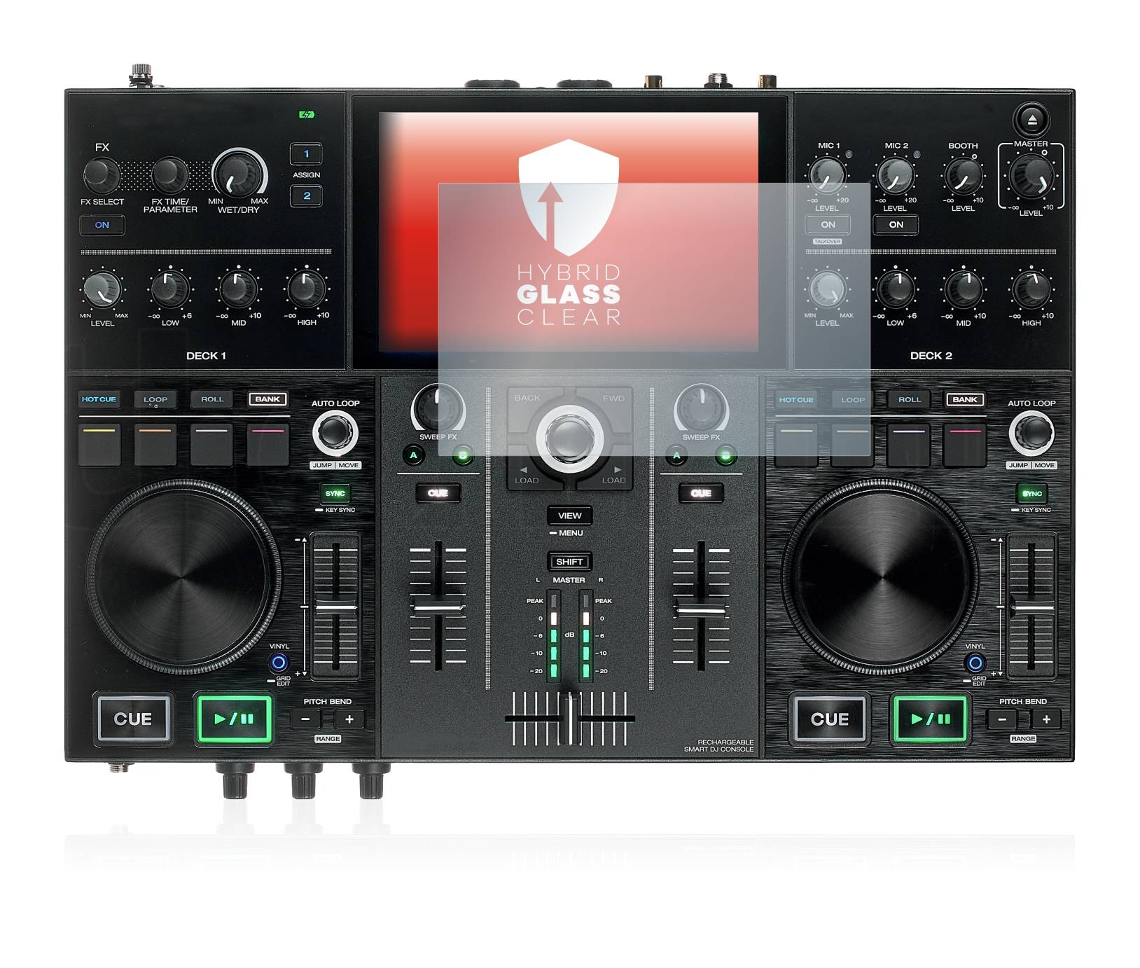 upscreen Flexible Schutz Glas Folie für Denon DJ Prime Go Schutzglas 9H Hybridglas Klar