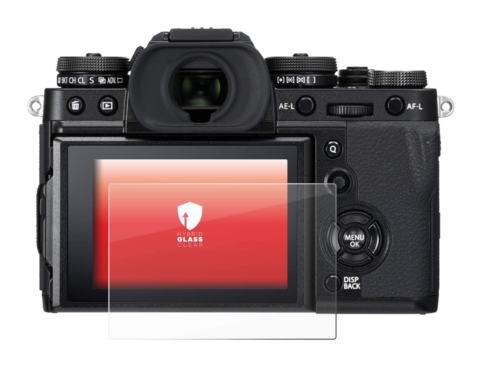 upscreen Flexible Schutz Glas Folie für Fujifilm X-T3 Schutzglas 9H Hybridglas Klar