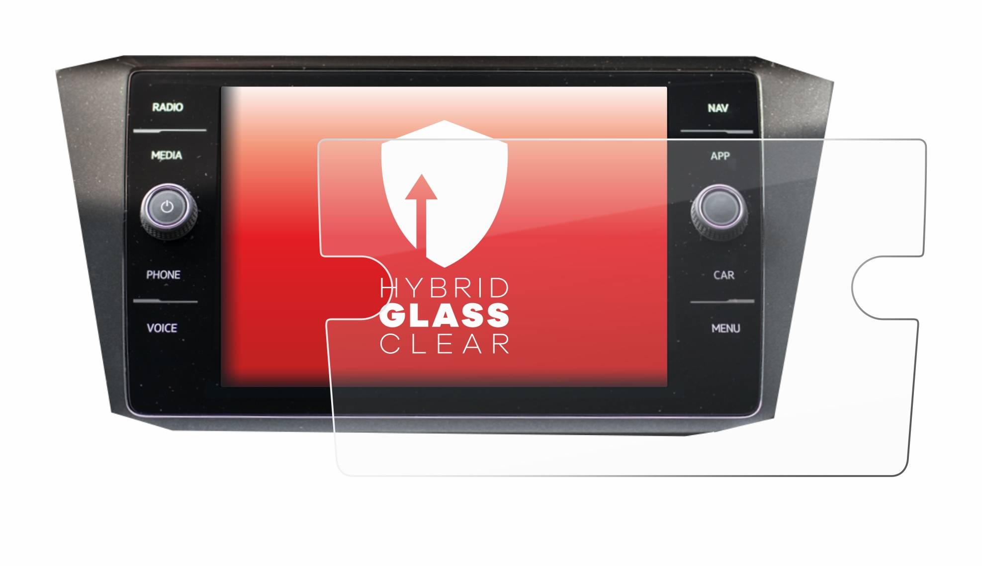 upscreen Flexible Schutz Glas Folie für Volkswagen Discover Media Golf Alltrack / Tiguan 2018 Schutzglas 9H Hybridglas