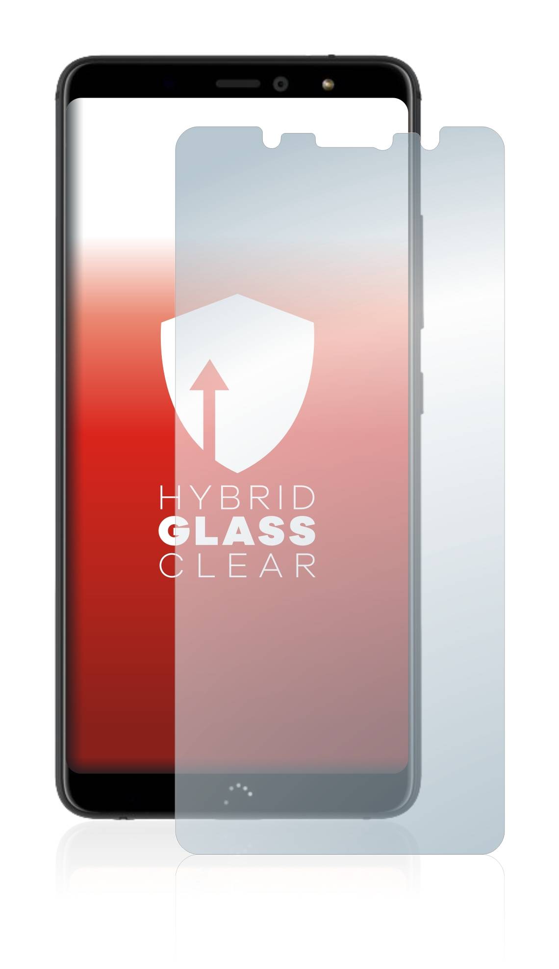 upscreen Flexible Panzerglasfolie für BQ Aquaris X2 Schutzglas 9H Hybridglas Klar