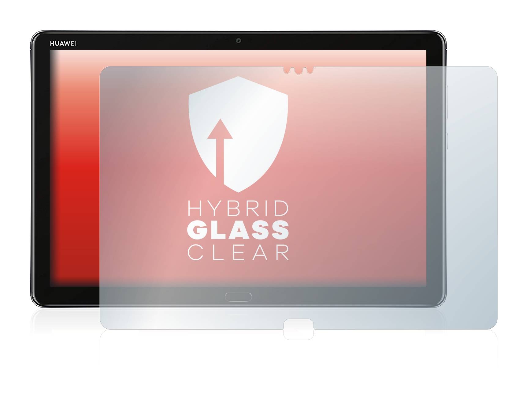 upscreen Hybrid Glass Clear Premium Schutzglas Folie für Huawei MediaPad M5 Lite