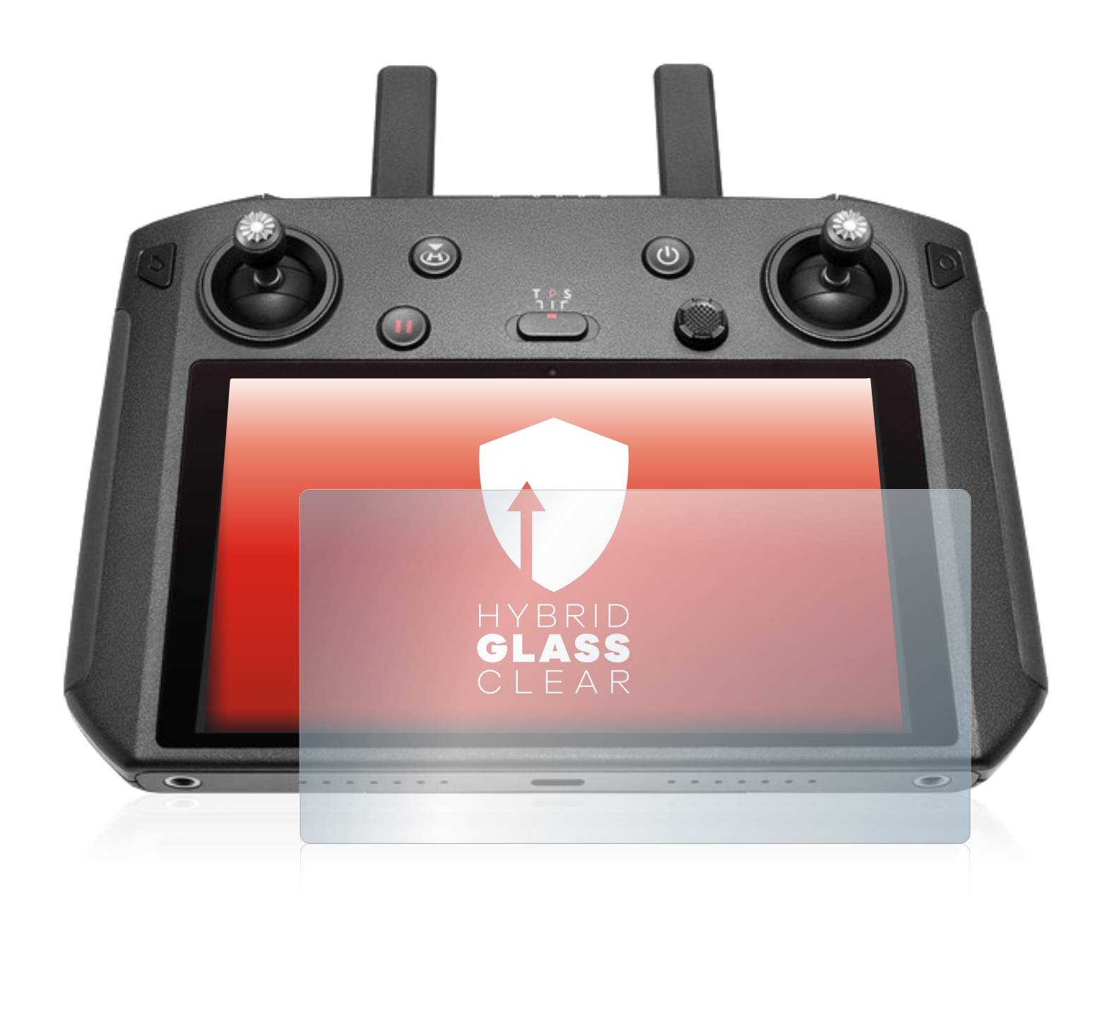 upscreen Hybrid Glass Clear Premium Schutzglas Folie für DJI Smart