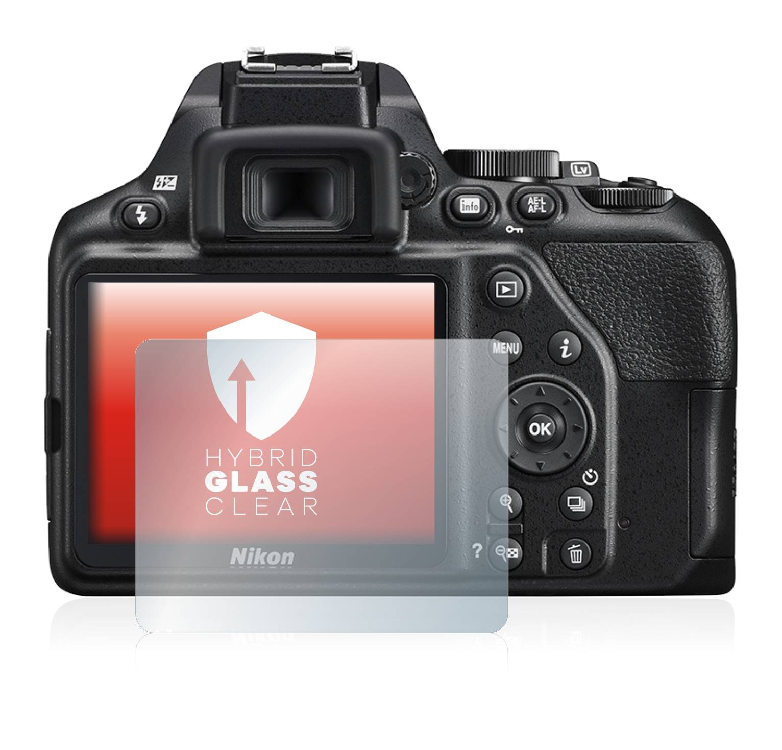 upscreen Hybrid Glass Clear Premium Schutzglas Folie für Nikon