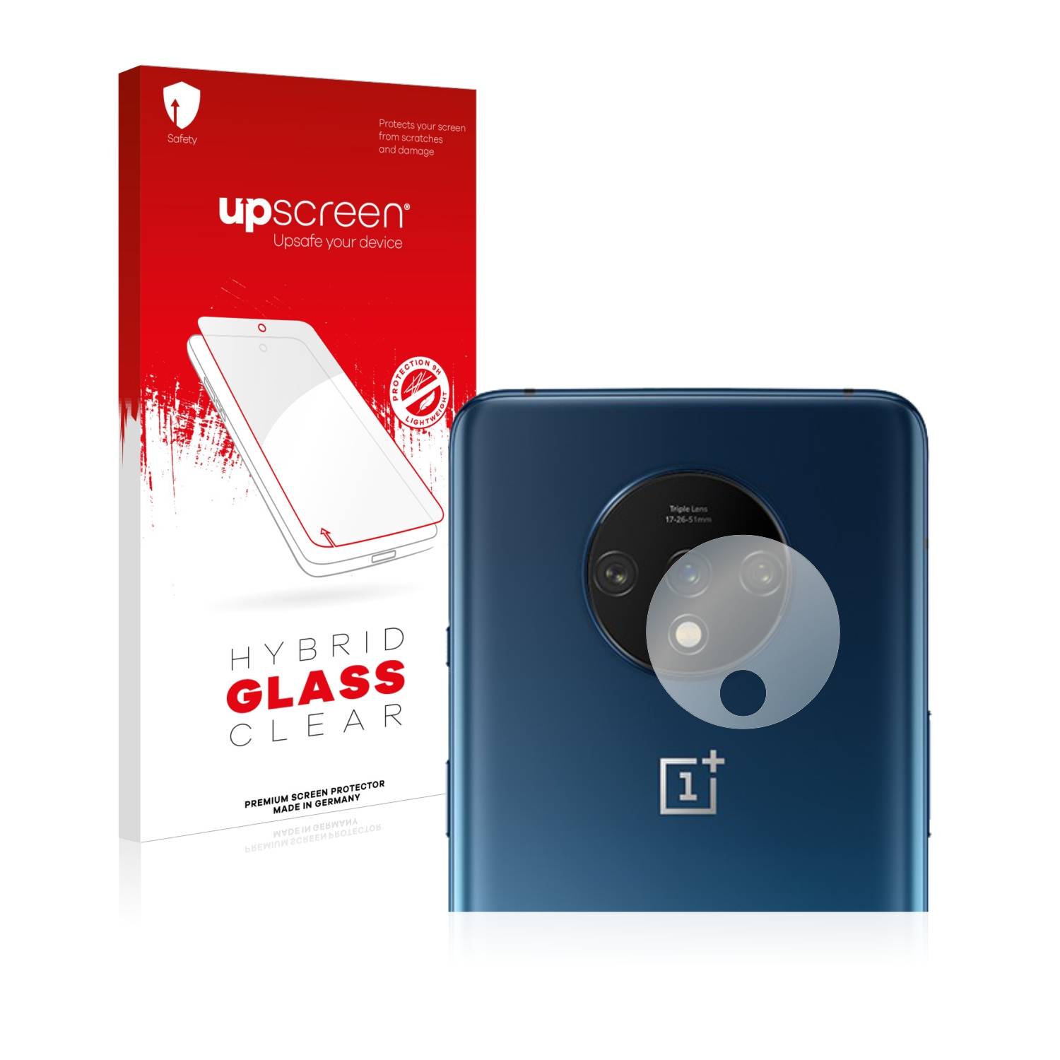 upscreen Flexible Schutz Glas Folie für OnePlus 7T (NUR Kameraschutz) Schutzglas 9H Hybridglas Klar