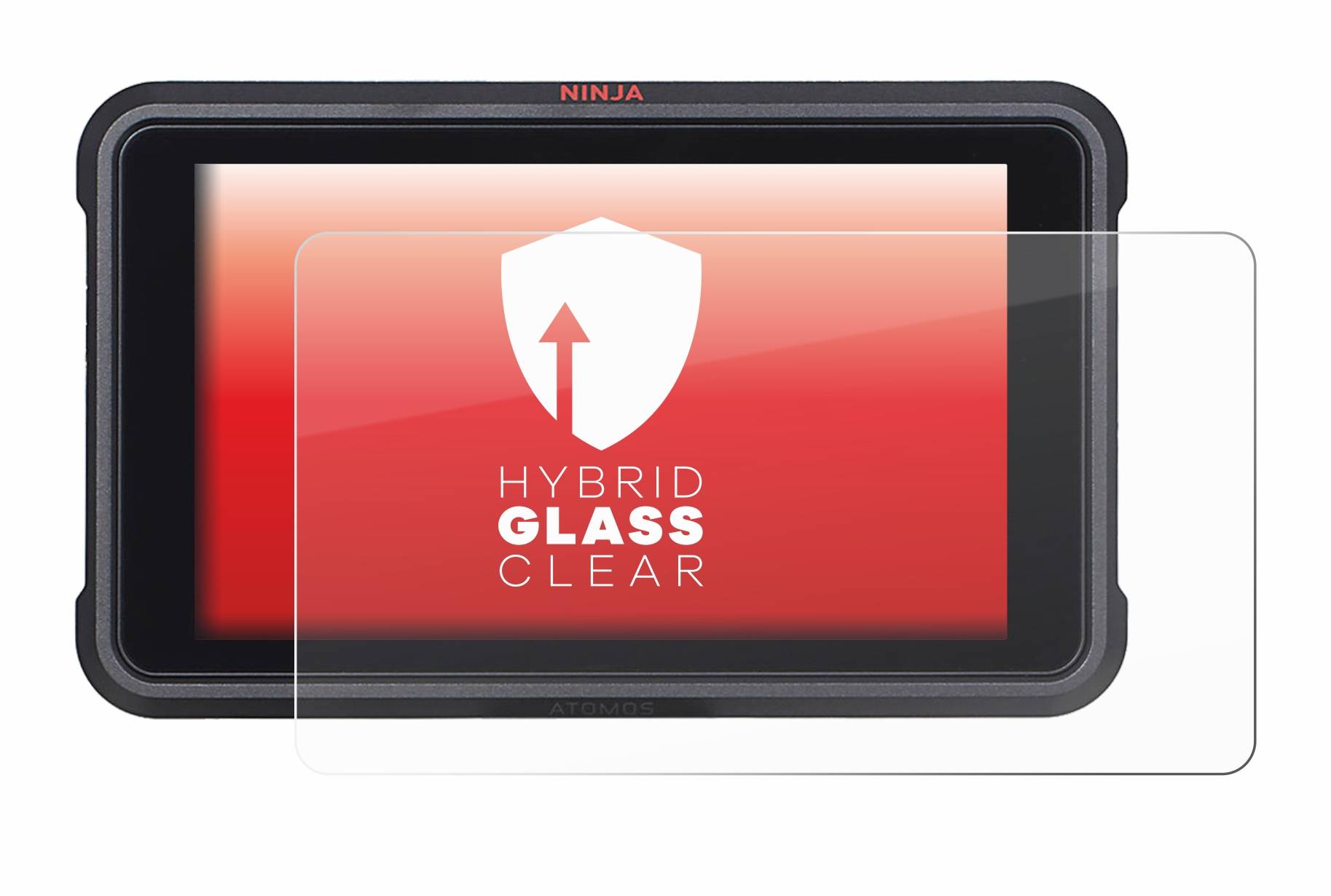 upscreen Hybrid Glass Clear Premium Schutzglas Folie für Atomos Ninja