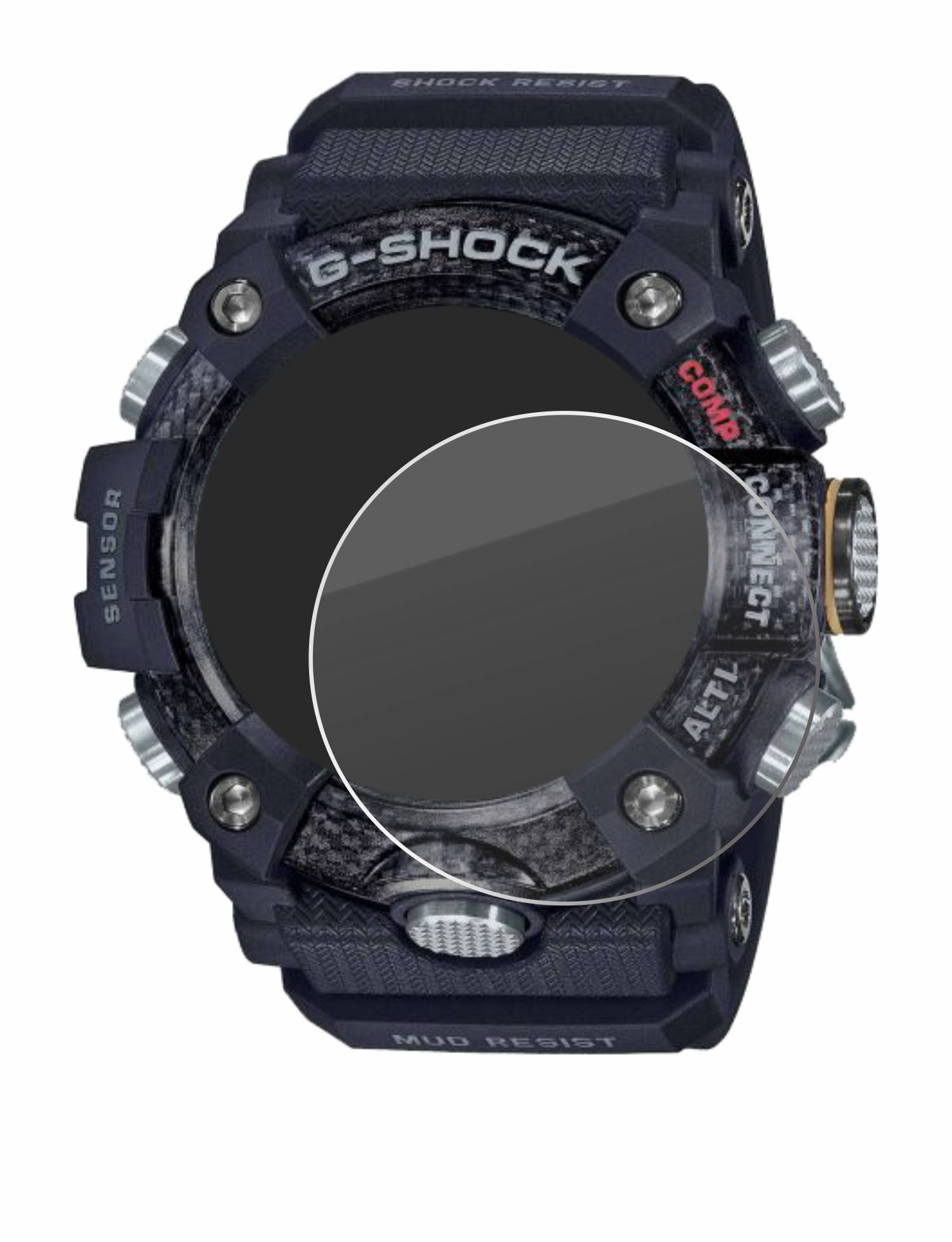 Savvies Schutzglas für Casio G-Shock Mudmaster GG-B100-1AER Echtglas 9H-Härte klar
