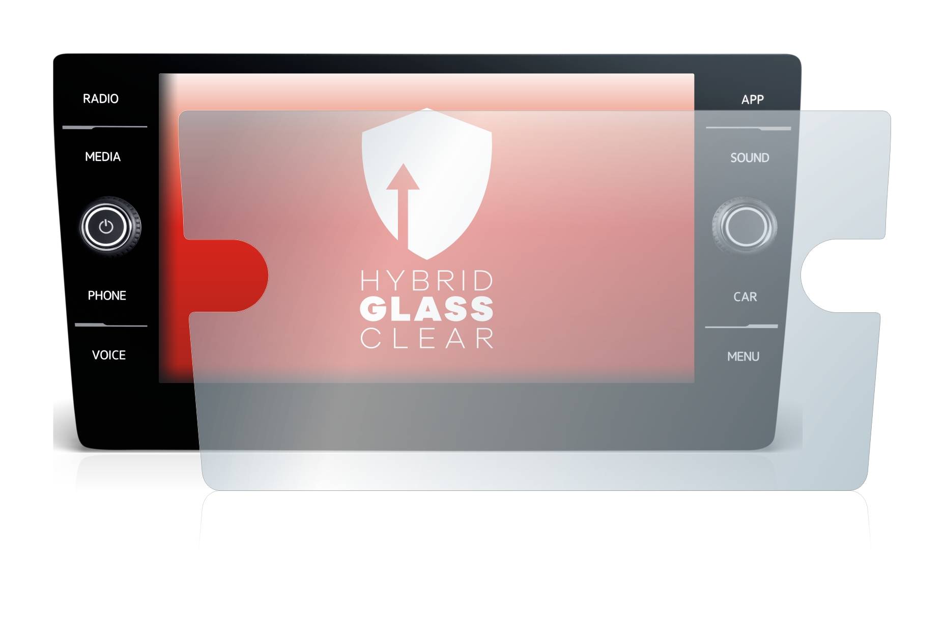 upscreen Hybrid Glass Clear Premium Schutzglas Folie für Volkswagen Passat GTE Variant 2017
