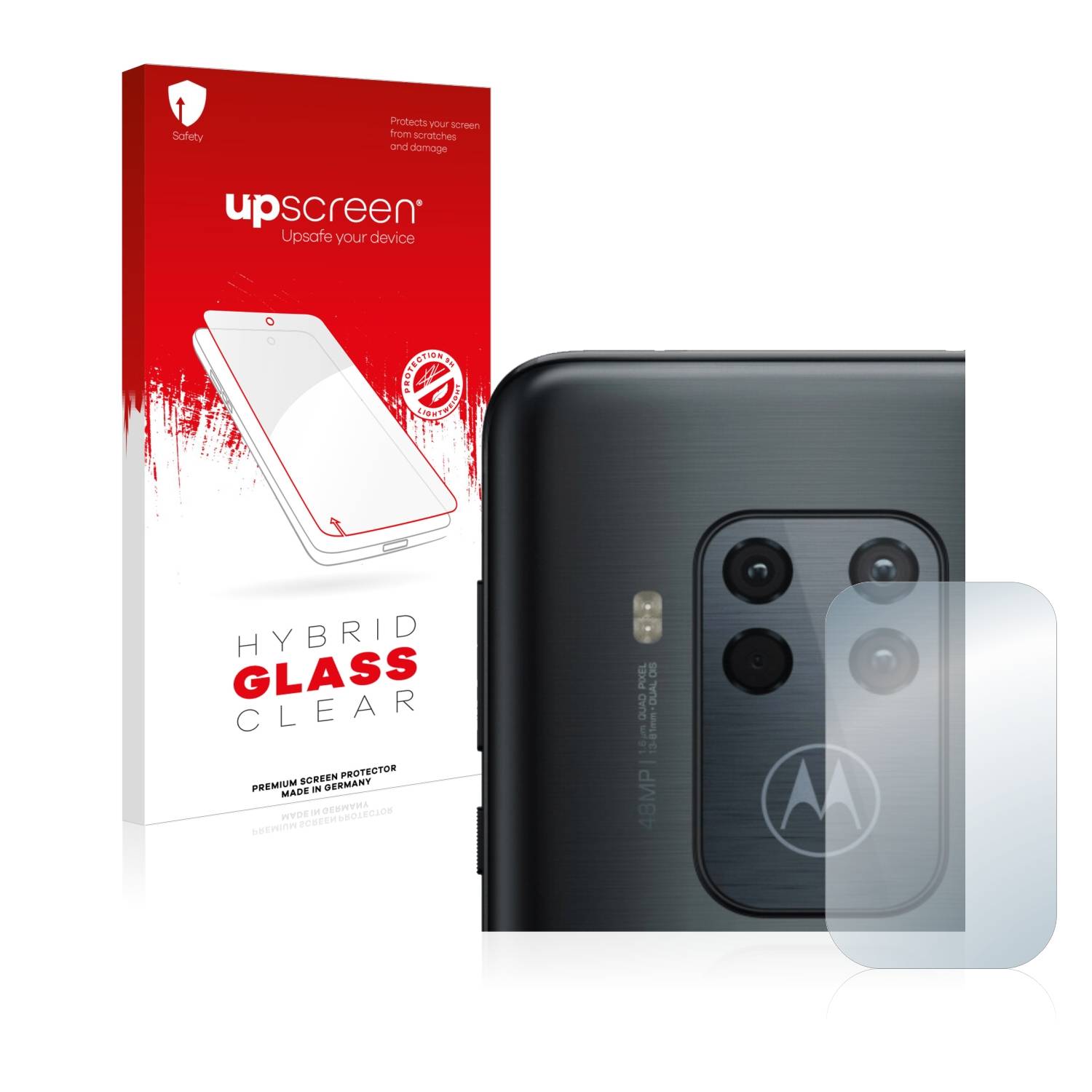 upscreen Flexible Schutz Glas Folie für Motorola One Zoom (NUR Kameraschutz) Schutzglas 9H Hybridglas Klar